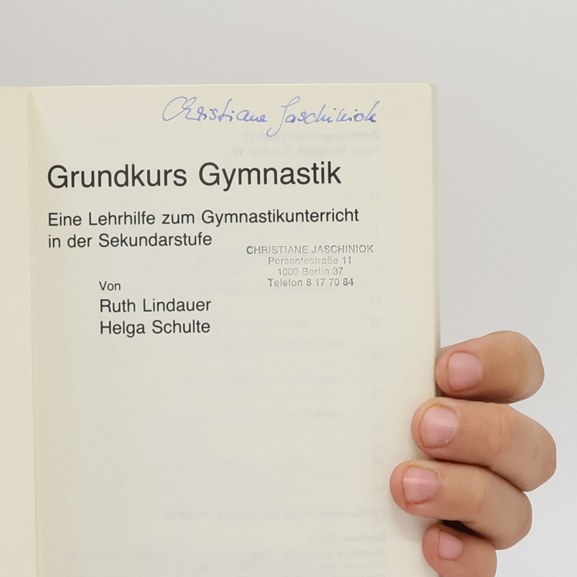 Ruth Lindauer Grundkurs Gymnastik