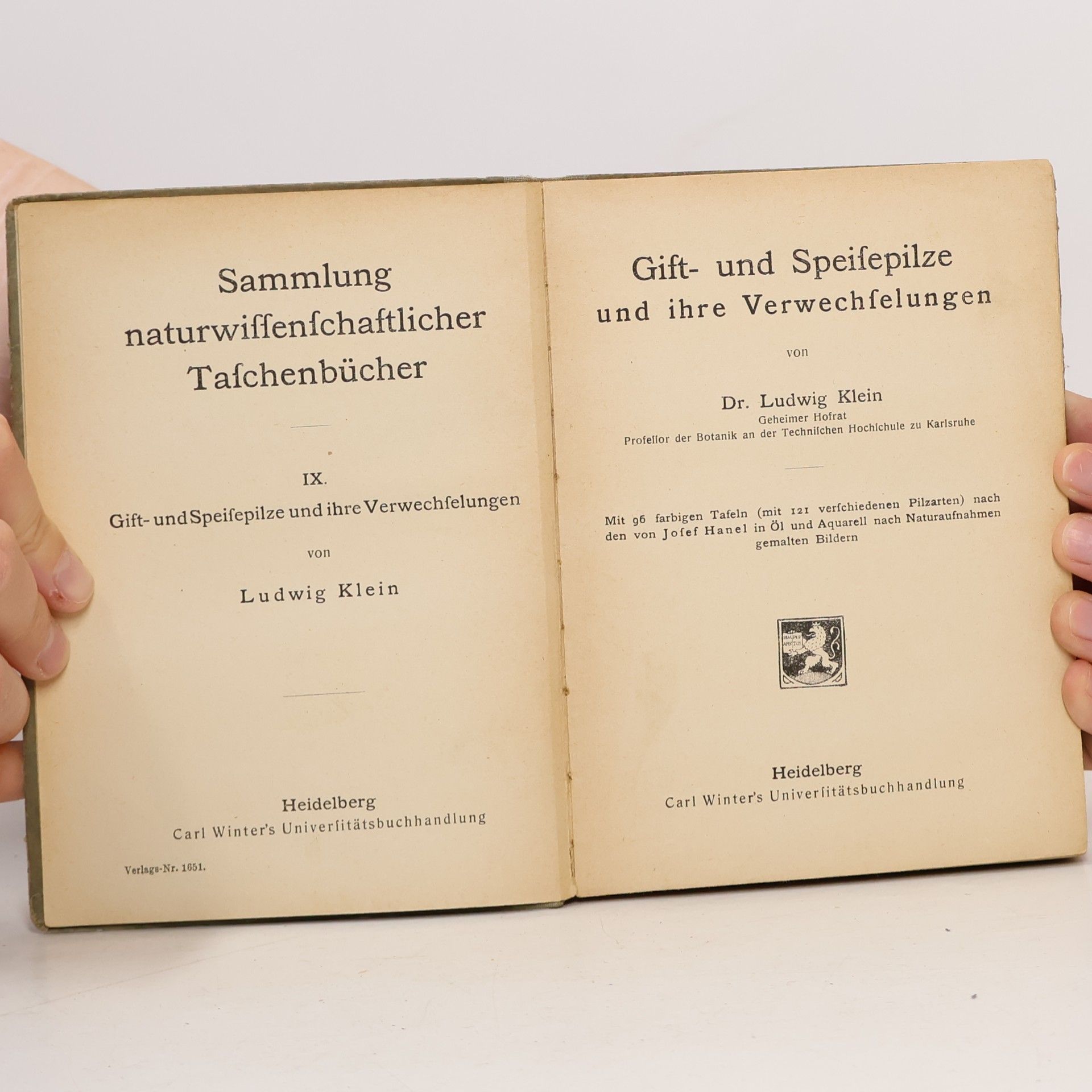 Ludwig Klein Gift- und Speisepilze und ihre Verwechslungen