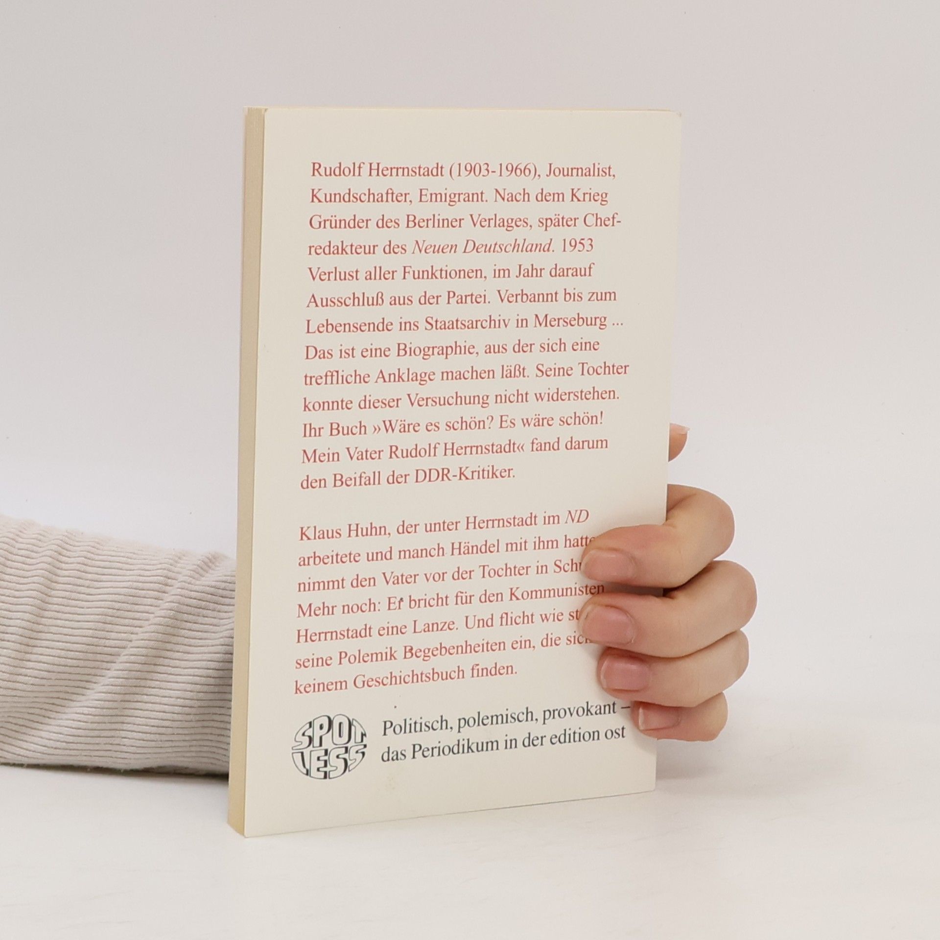 Klaus Huhn Spotless - 208: Der Fall Rudolf Herrnstadt
