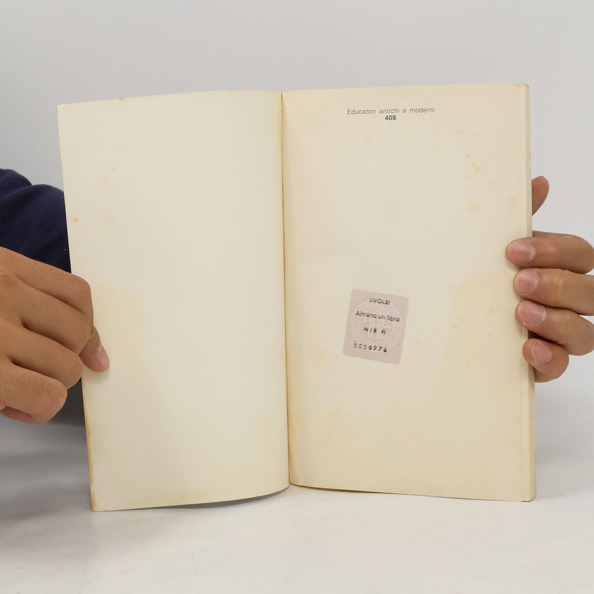 Marino Livolsi Educatori antichi e moderni: Almeno un libro