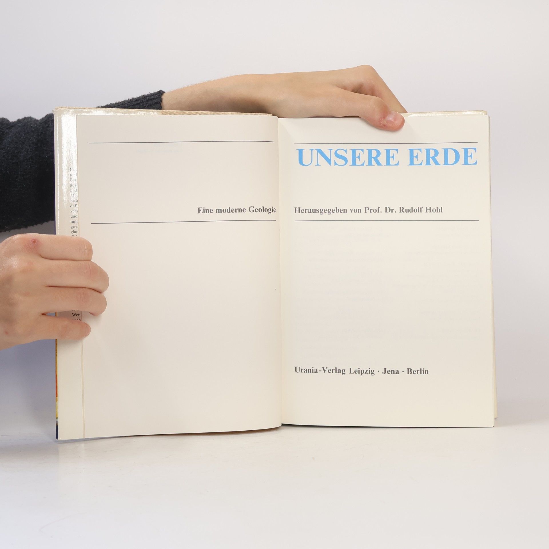 Rudolf Hohl Unsere Erde. Eine moderne Geologie