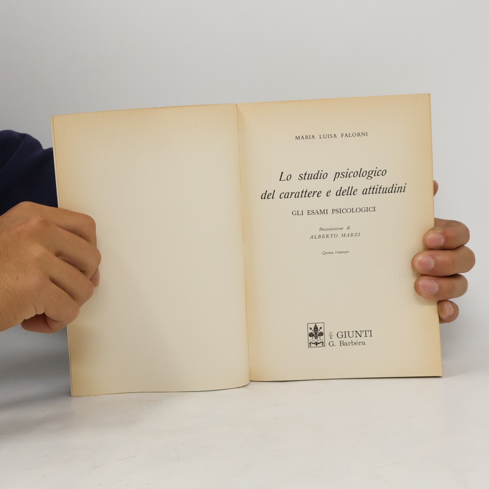 Maria Luisa Falorni Lo studio psicologico del carattere e delle attitudini