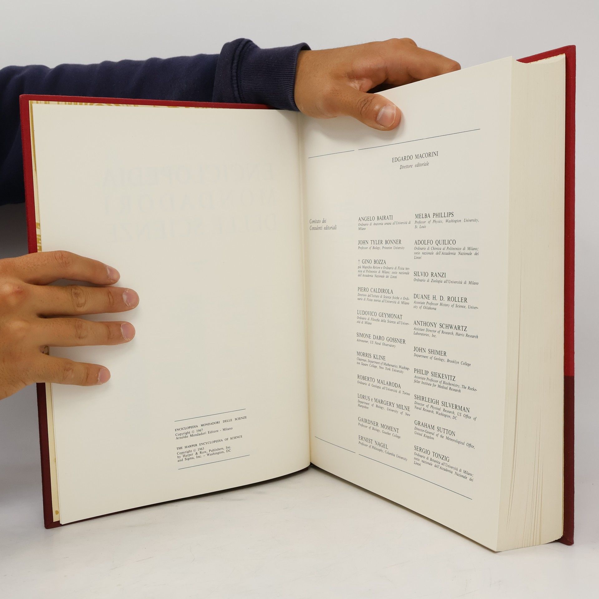 Edgardo Macorini S4 Enciclopedia Mondadori delle Scienze 1 A-C