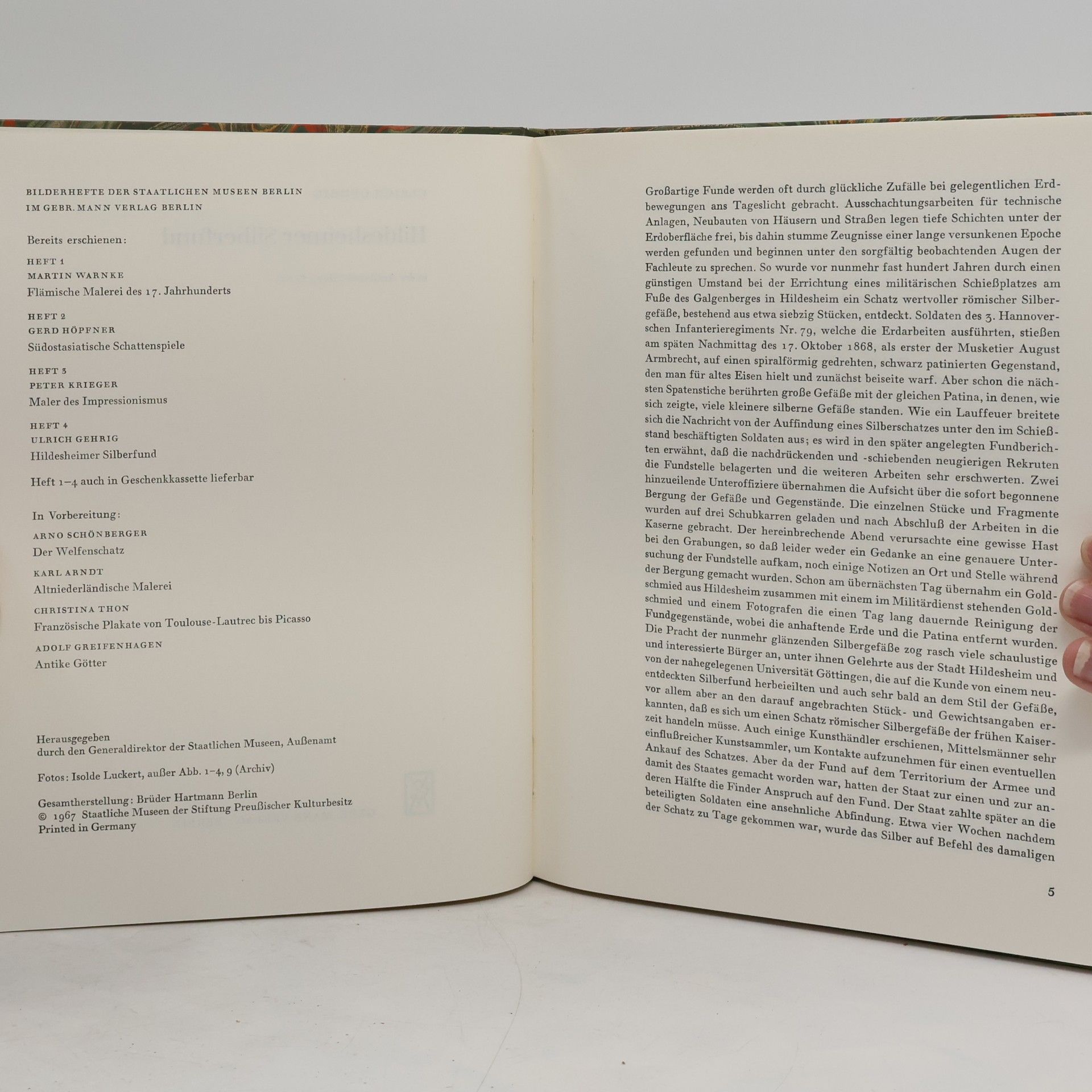 Kolektiv autorů Bilderhefte der Staatlichen Museen. Flämische Malerei des 17. Jahrhunderts. Südostasiatische Schattenspiele. Maler des Impressionismus. Hildesheimer Silberfund