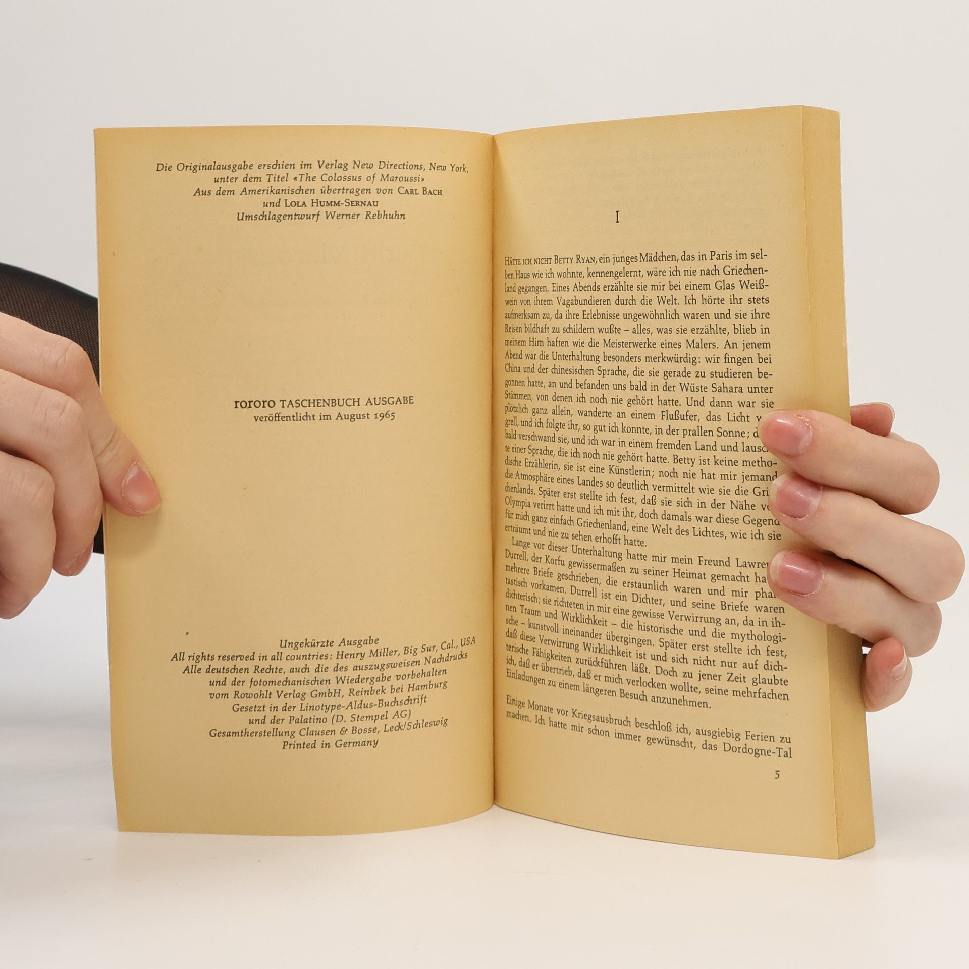 Henry Miller Der Koloß von Maroussi