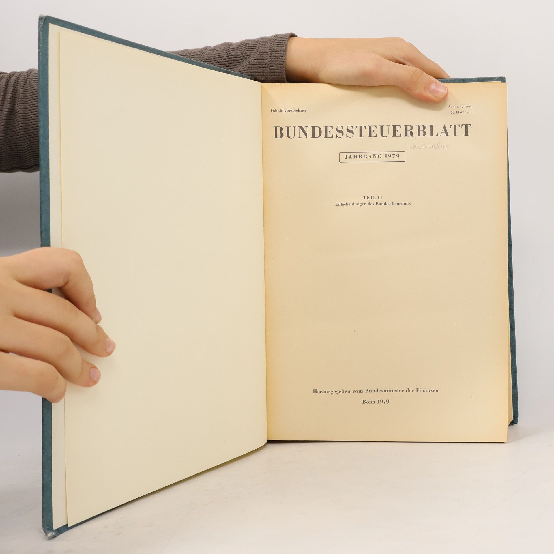 Various authors BUNDES-STEUERBLATT 1979