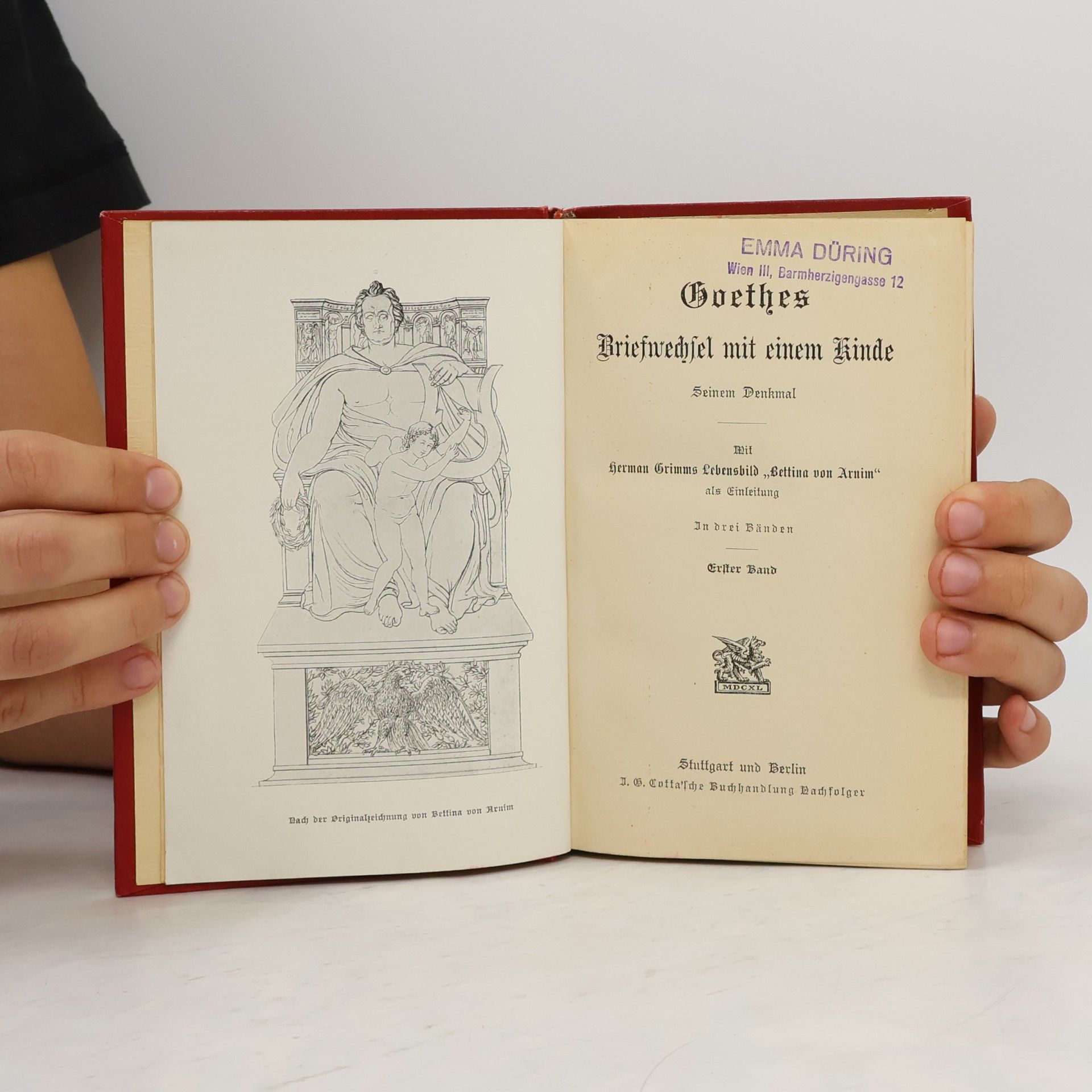 Bettina von Arnim Goethes Briefwechsel mit einem Kinde I.