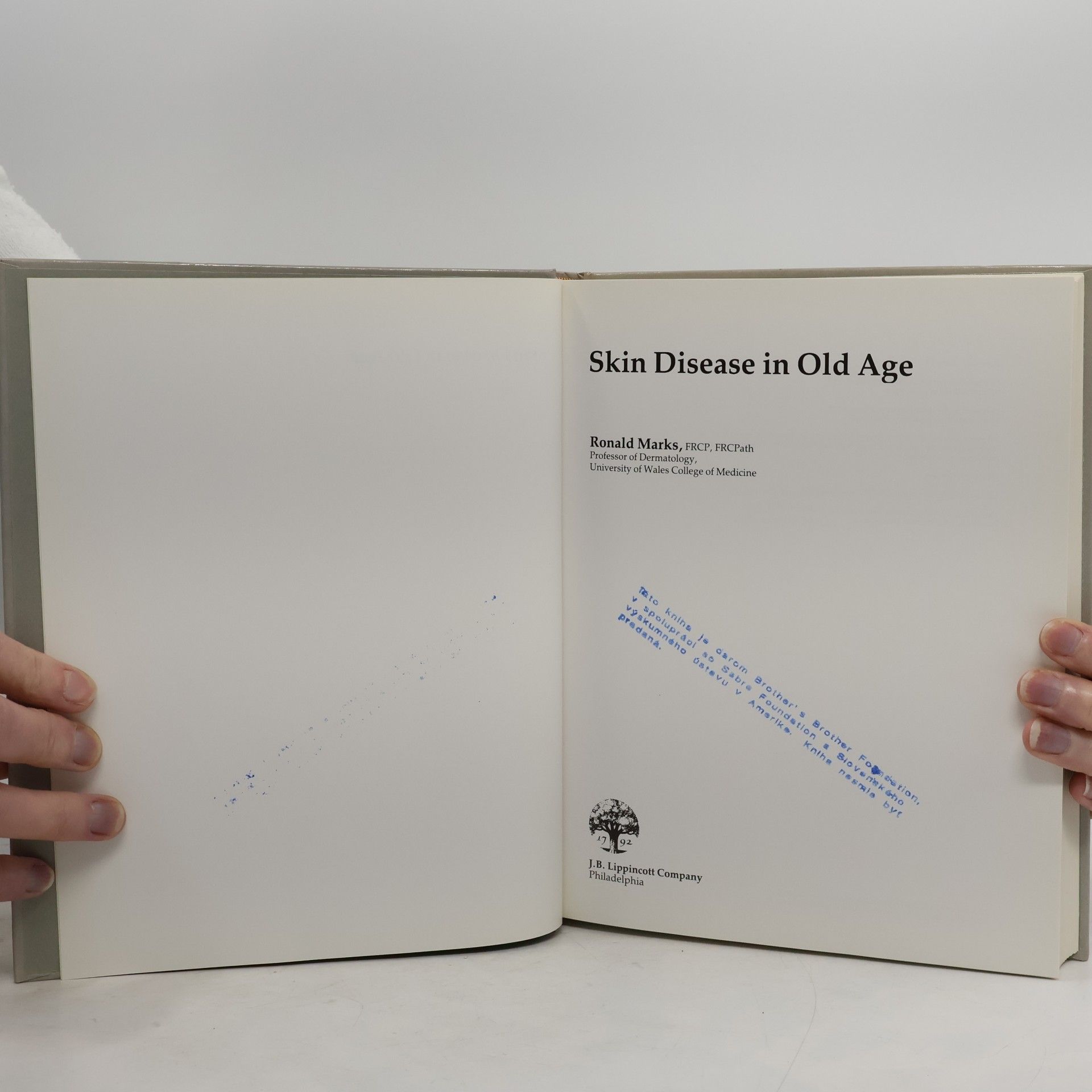 Ronald Marks Skin Disease in Old Age