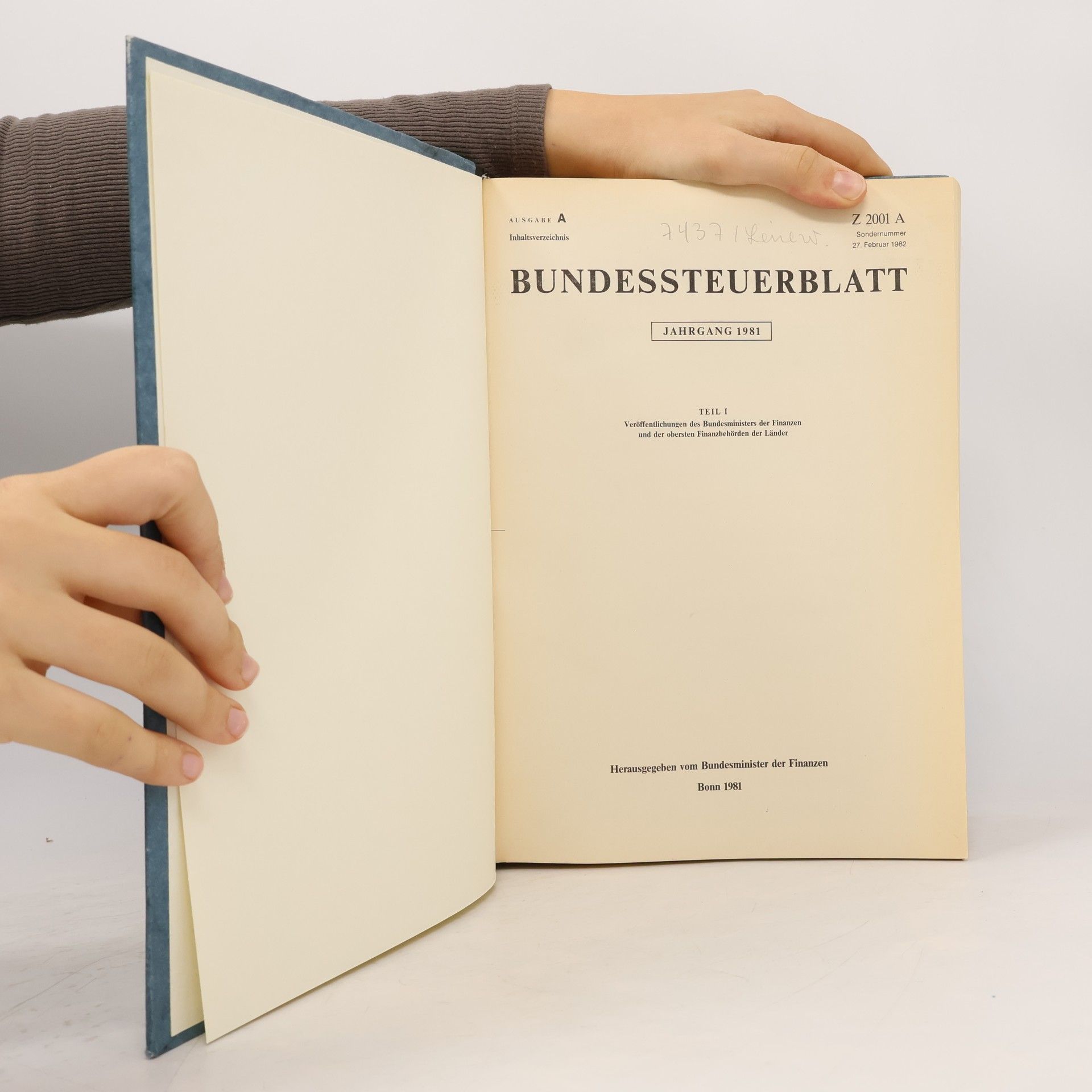 Various authors Bundessteuerblatt 1981 I.