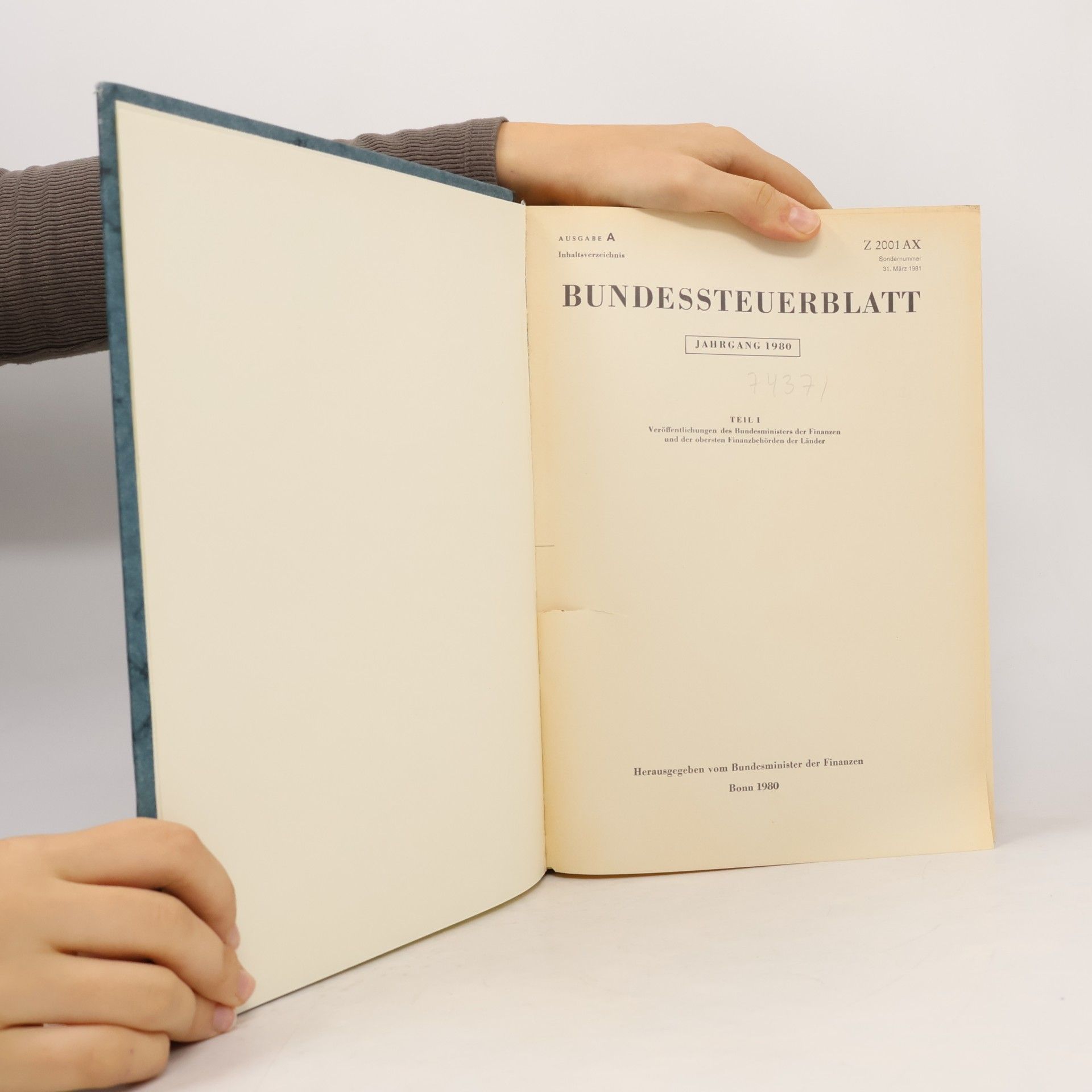 Various authors Bundessteuerblatt 1980 I.