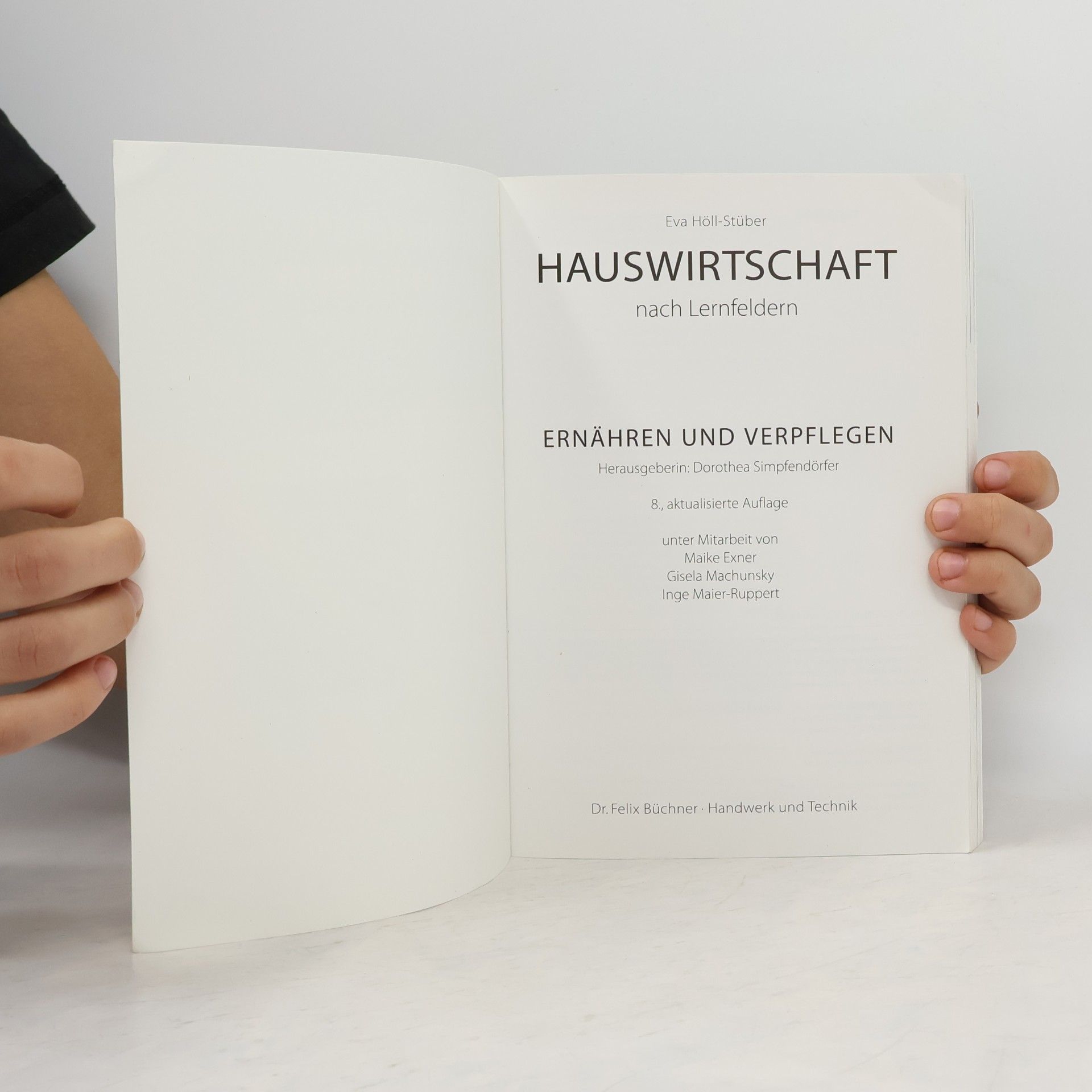Eva Höll-Stüber Hauswirtschaft nach Lernfeldern