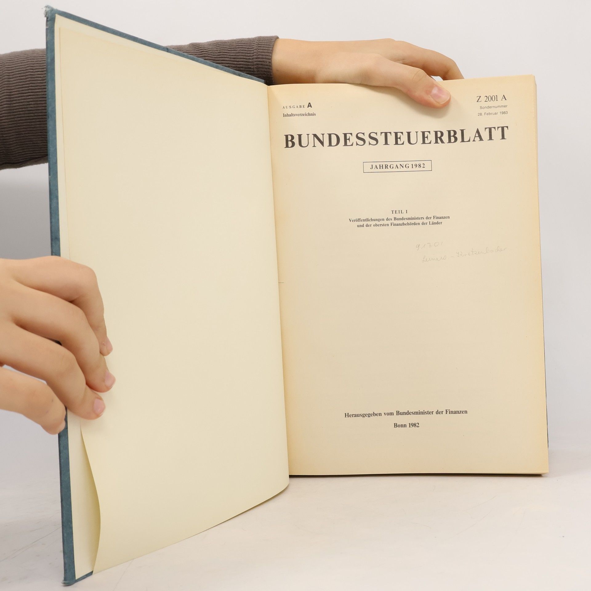 Various authors Bundessteuerblatt 1982 I.