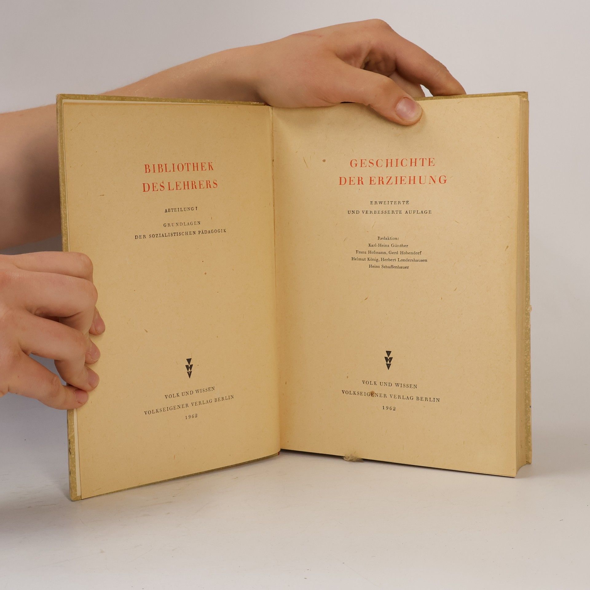 Autorenkollektiv Bibliothek des Lehrers I. Geschichte der Erziehung