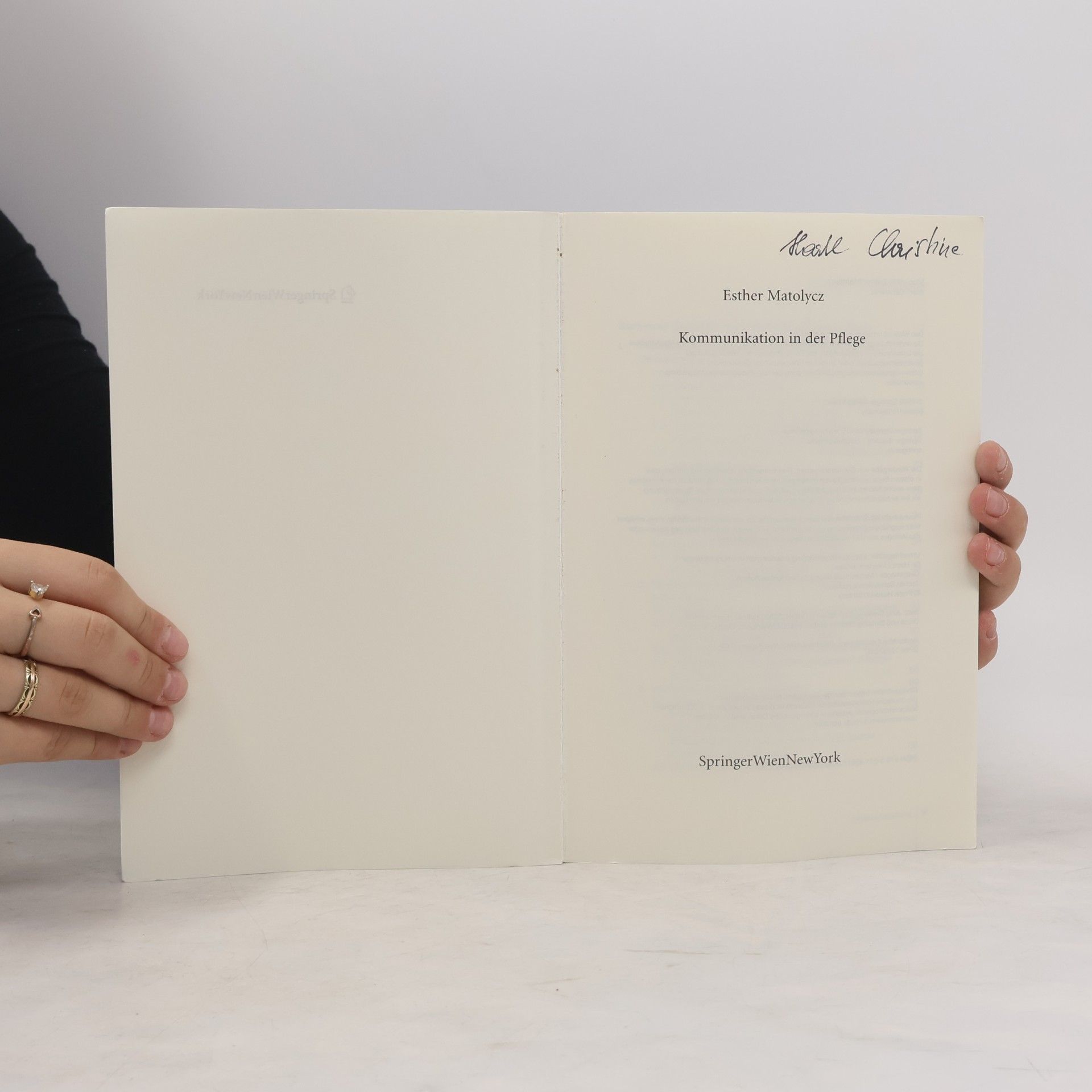 Esther Matolycz Kommunikation in der Pflege