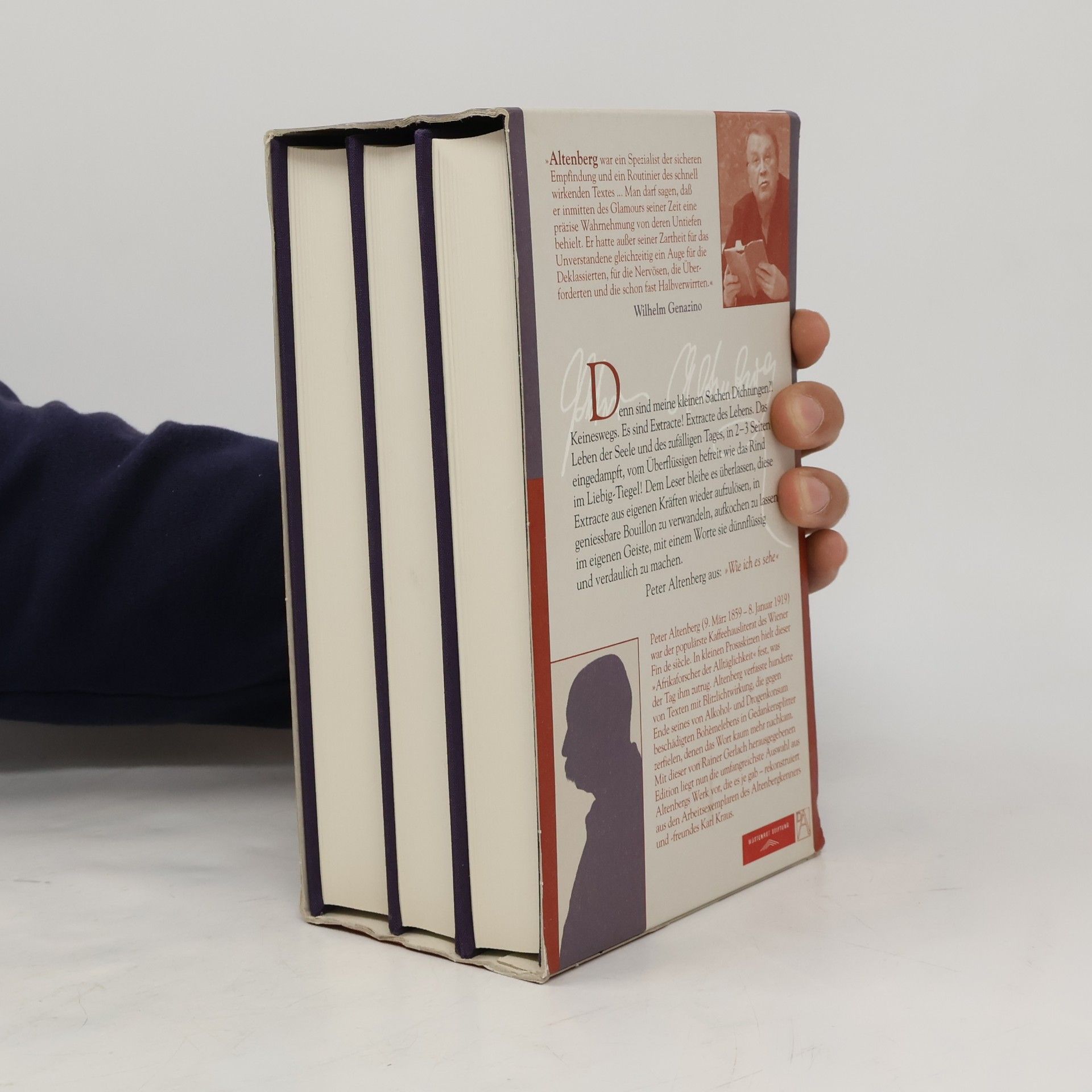 Wilhelm Genazino Das Buch der Bücher von Peter Altenberg. Band 1-3.
