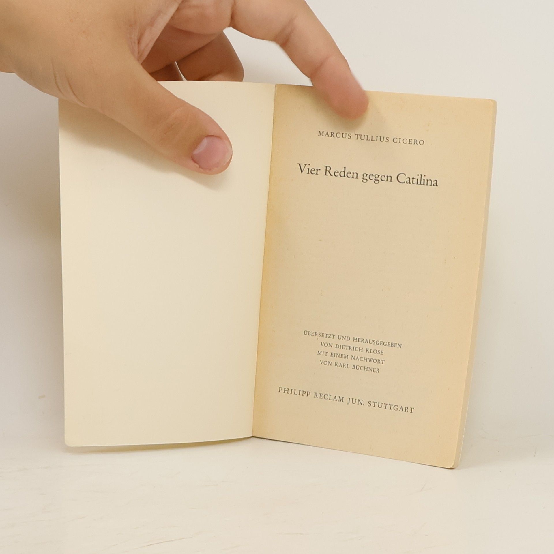 Marcus Tullius Cicero Vier Reden gegen Catilina