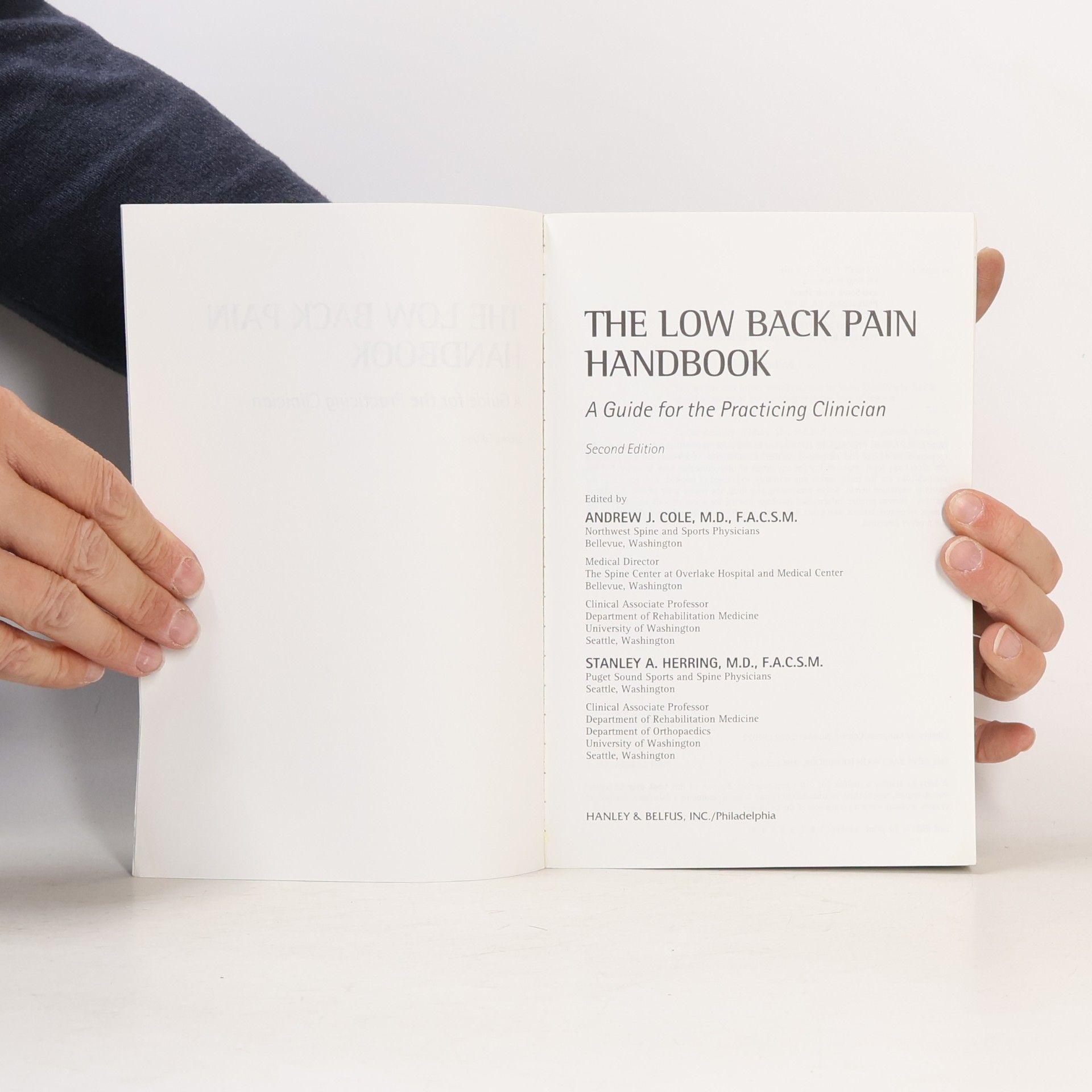 Andrew J. Cole Low Back Pain Handbook - Second Edition