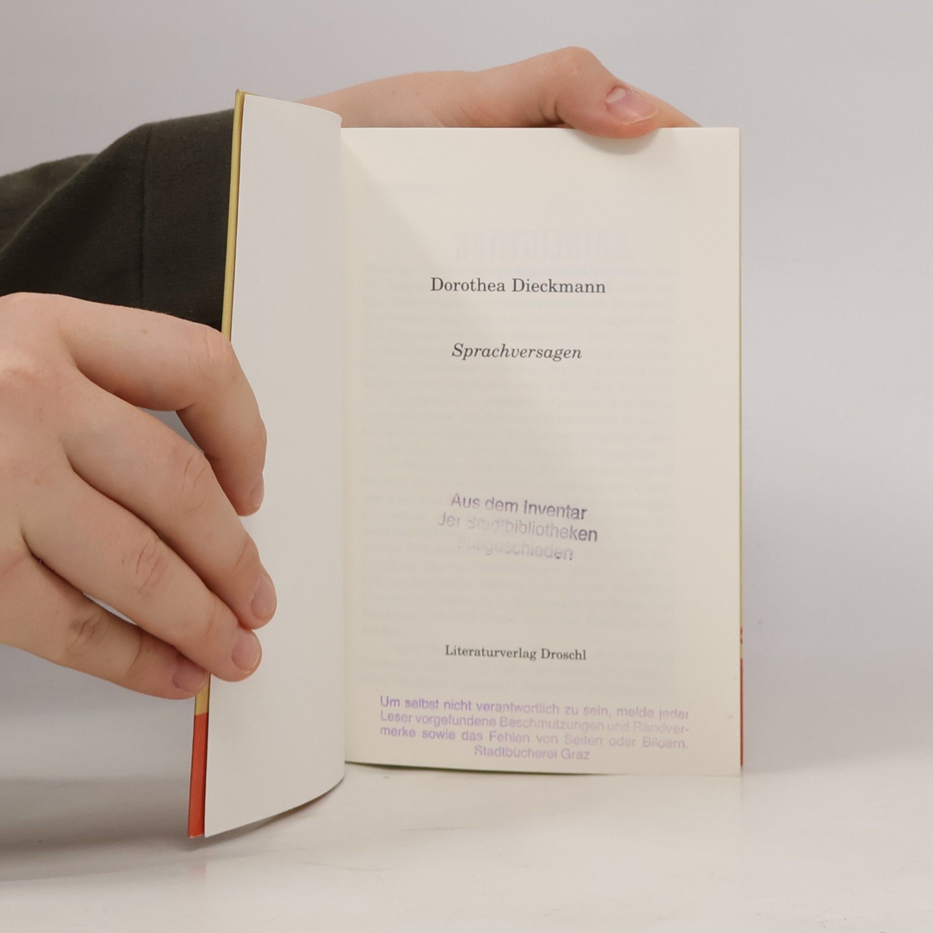 Dorothea Dieckmann Essay - 46: Sprachversagen