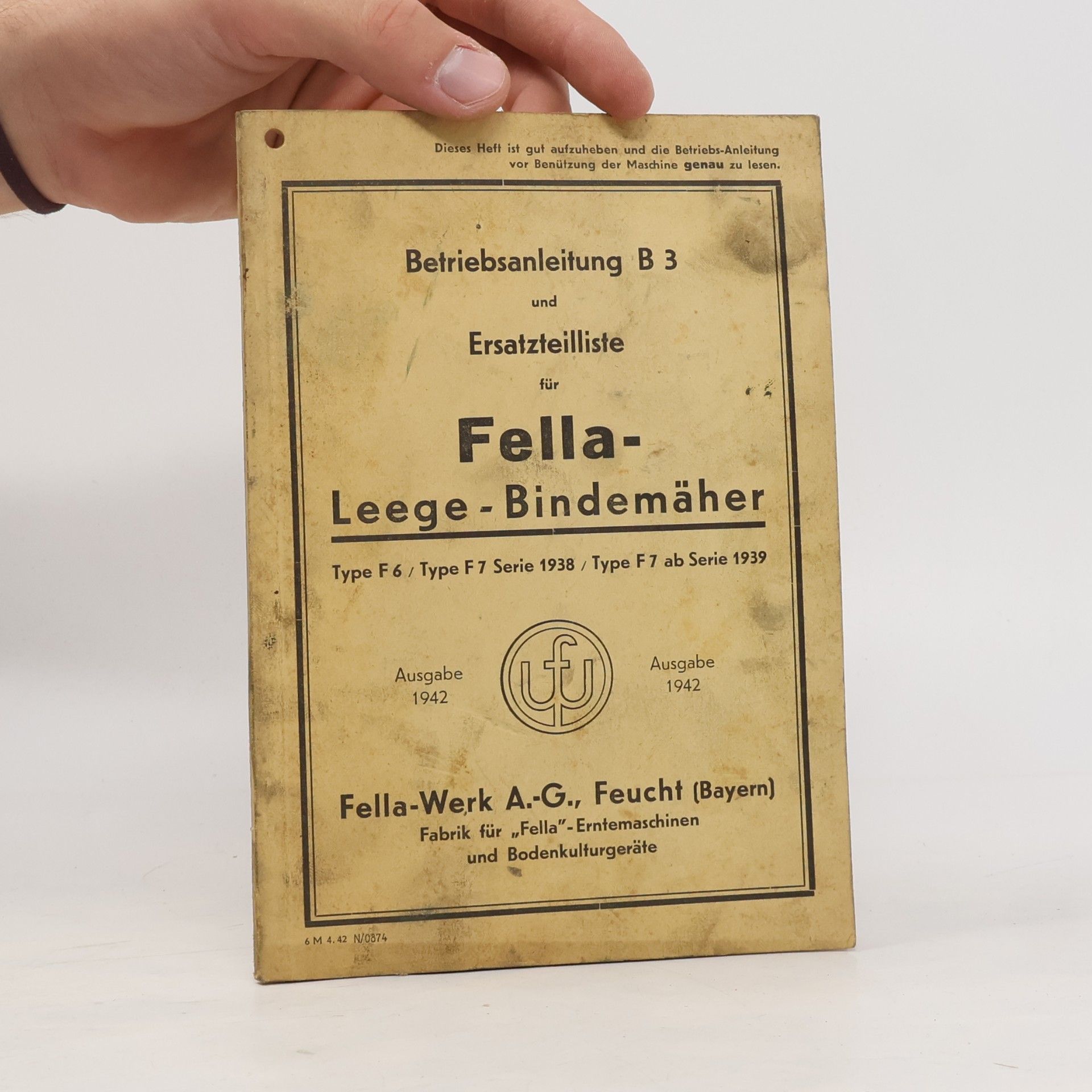 Fella-Werk A.-G. Fella-Leege-Bindemäher