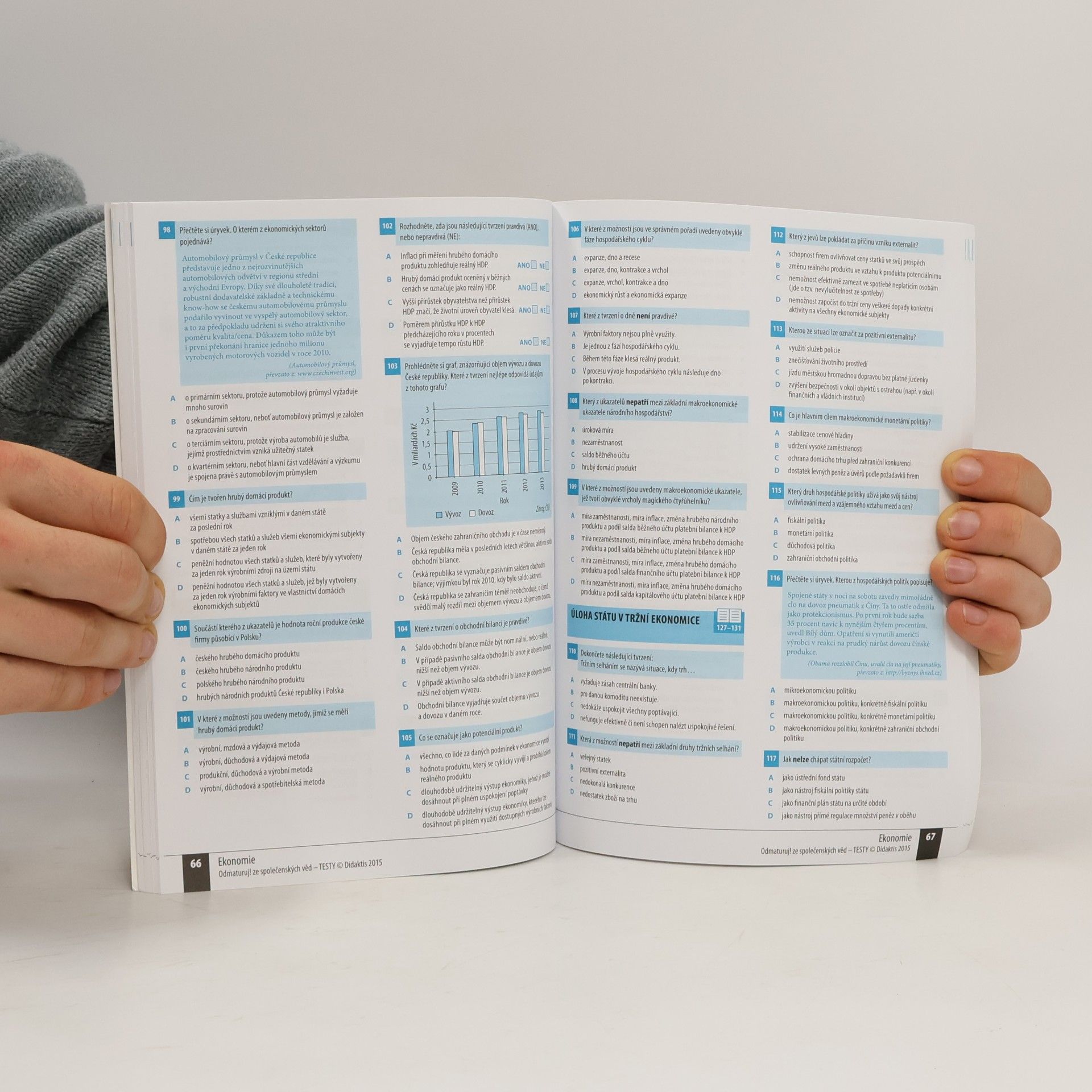 Various authors Odmaturuj! ze společenských věd. Testy