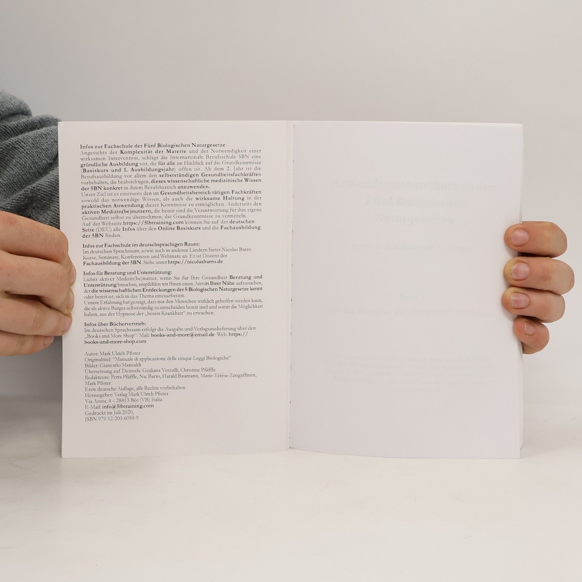 Ryke Geerd Hamer Anwendungshandbuch zu den fünf Biologischen Naturgesetzen