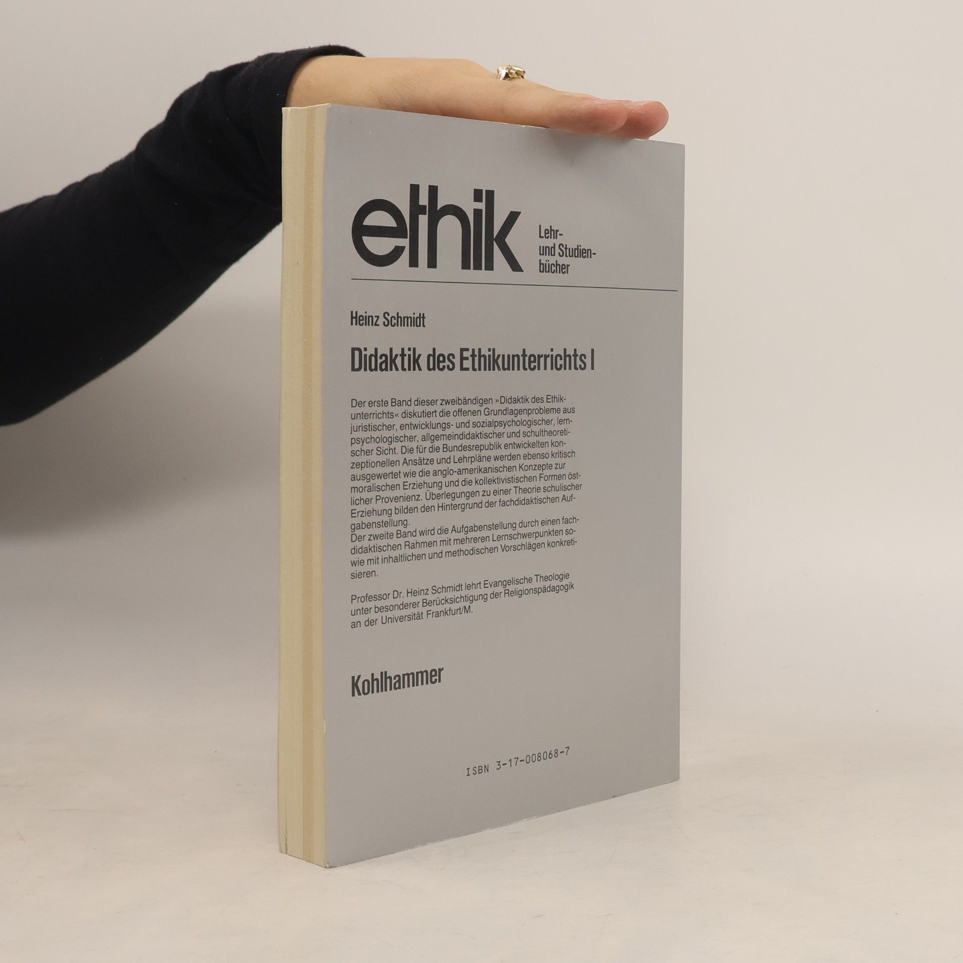 Heinz Schmidt Didaktik des Ethikunterrichts