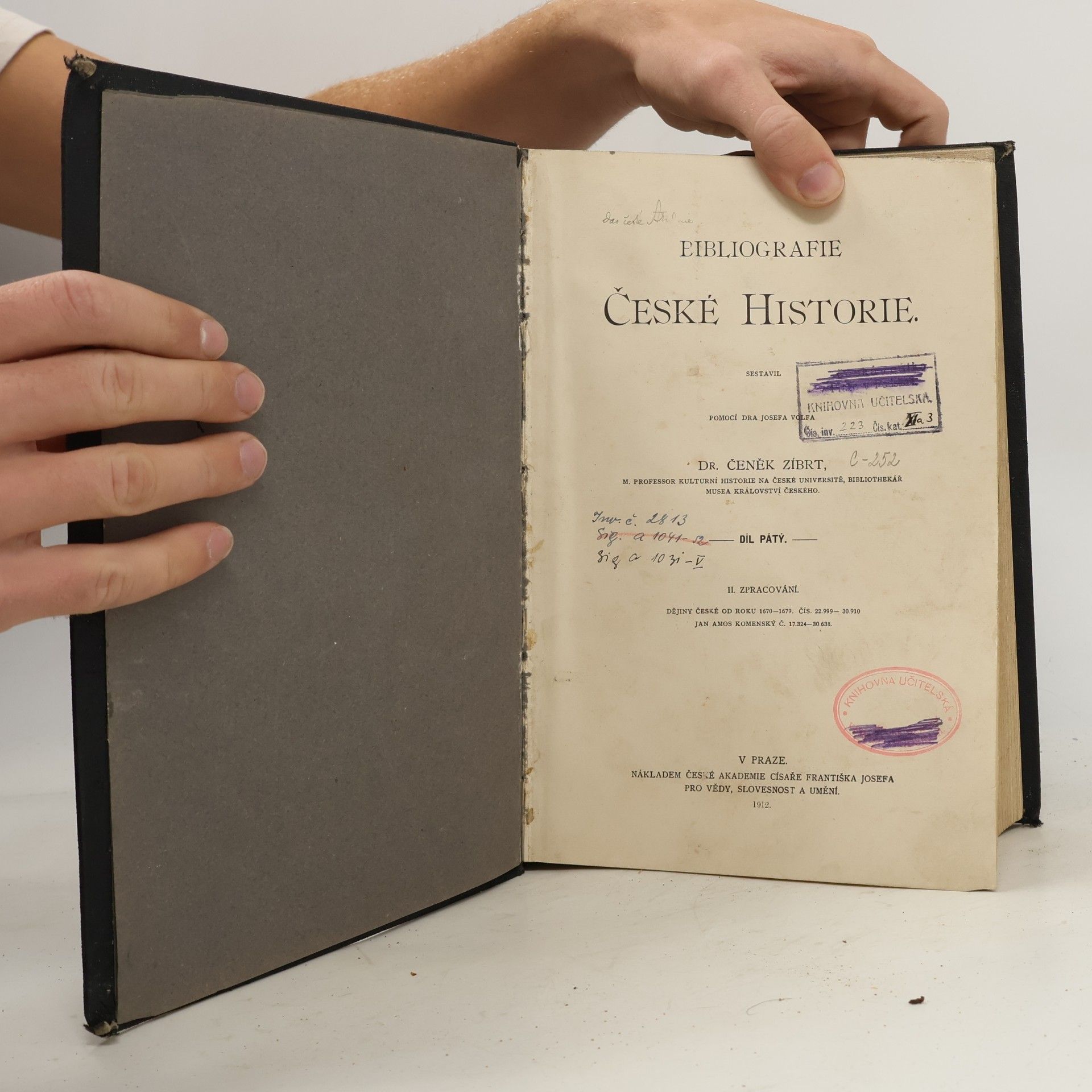 Dr. Čeněk Zíbrt Bibliografie české historie 5