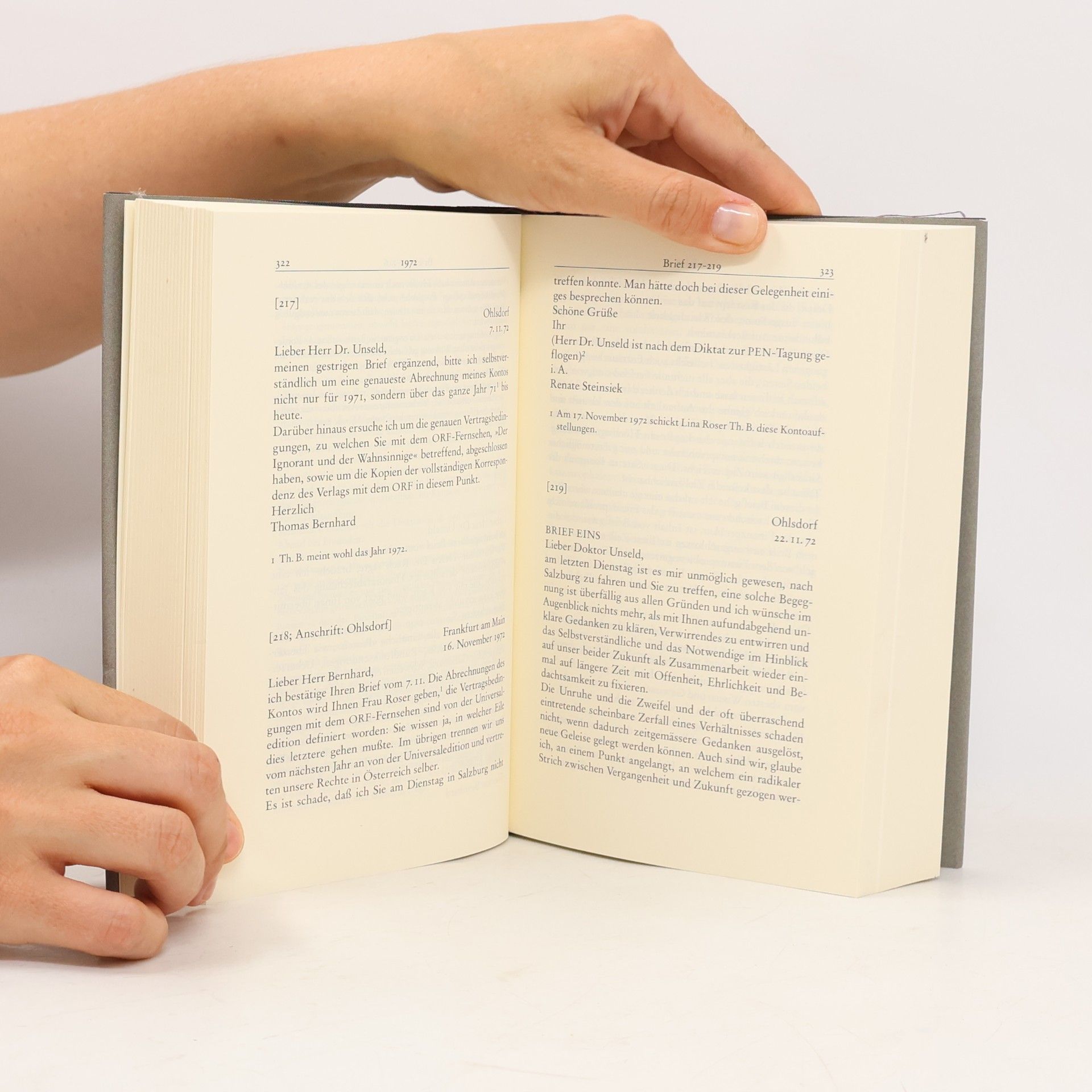 Thomas Bernhard Der Briefwechsel
