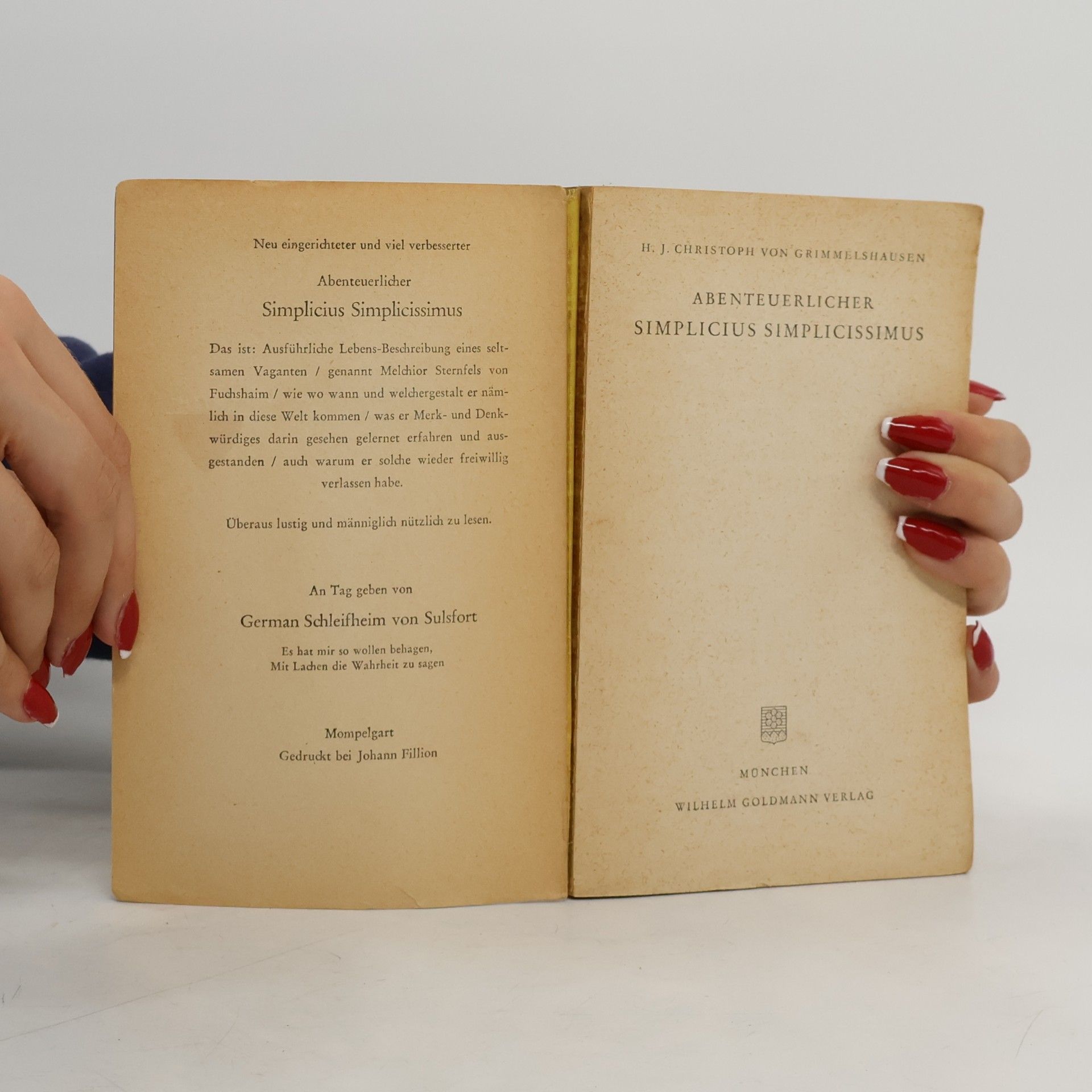 Engelbert Hegauer Abenteuerlicher SIMPLICIUS SIMPLICISSIMUS