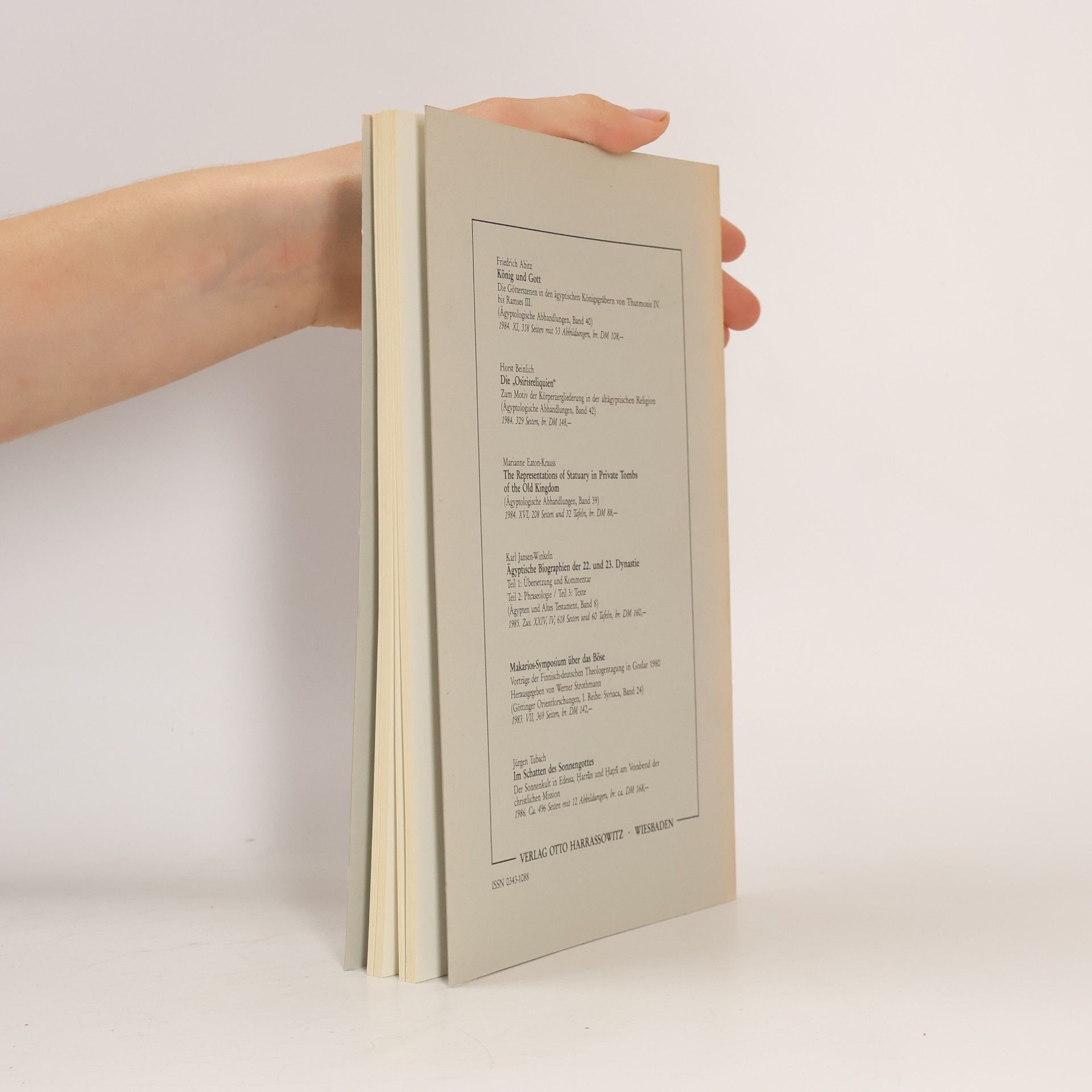 Hans-Werner Fischer-Elfert Kleine ägyptische Texte - 9: Literarische Ostraka der Ramessidenzeit in Übersetzung