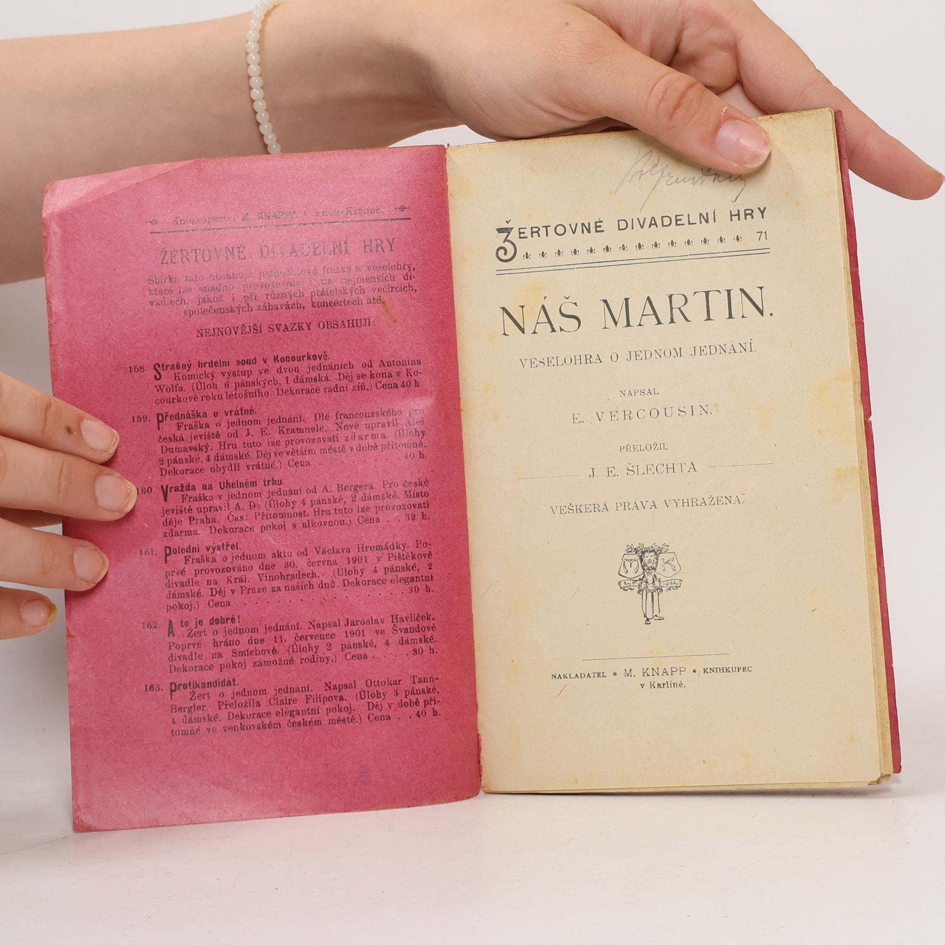 E. Vercousin Žertovné divadelní hry 71. Náš Martin