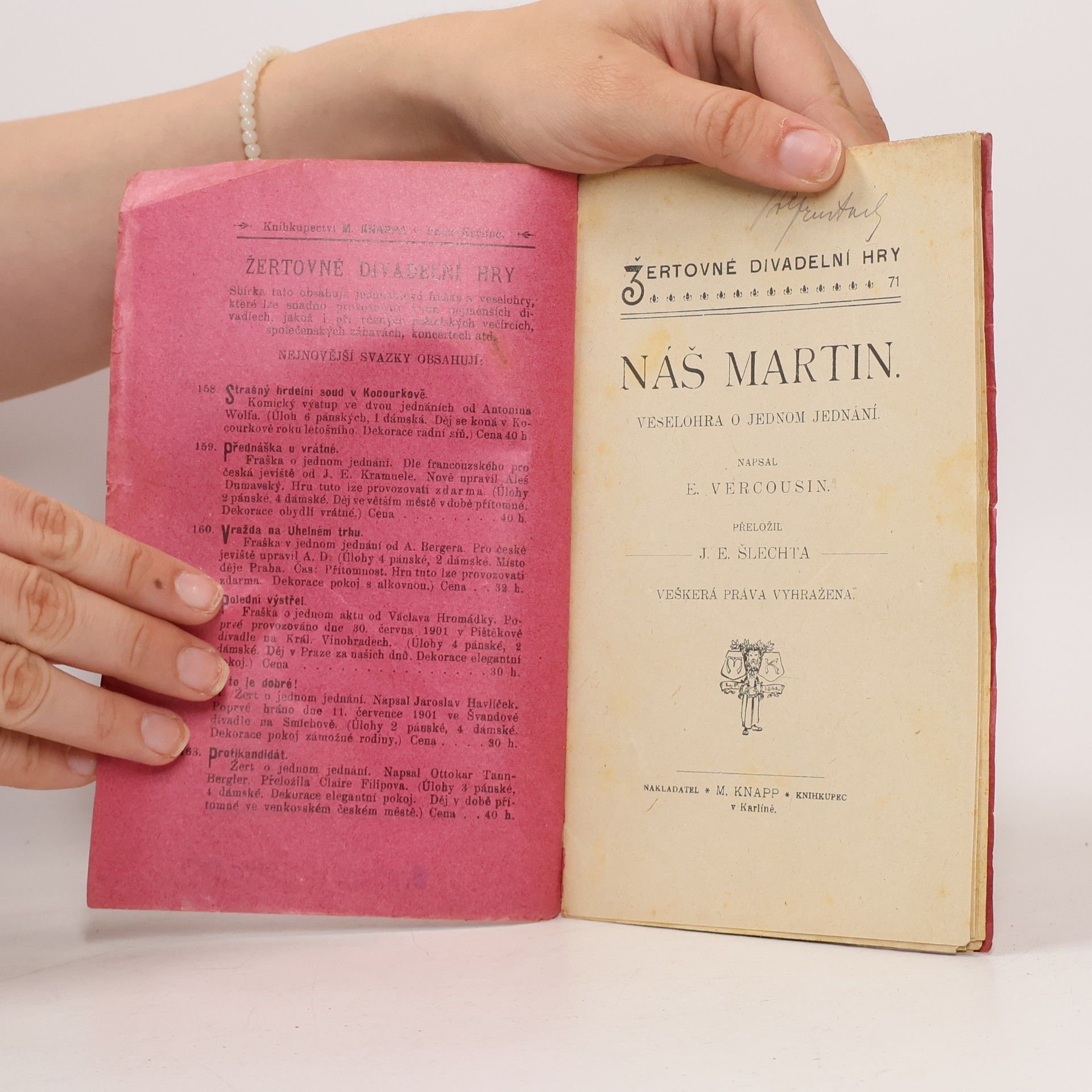 E. Vercousin Žertovné divadelní hry 71. Náš Martin