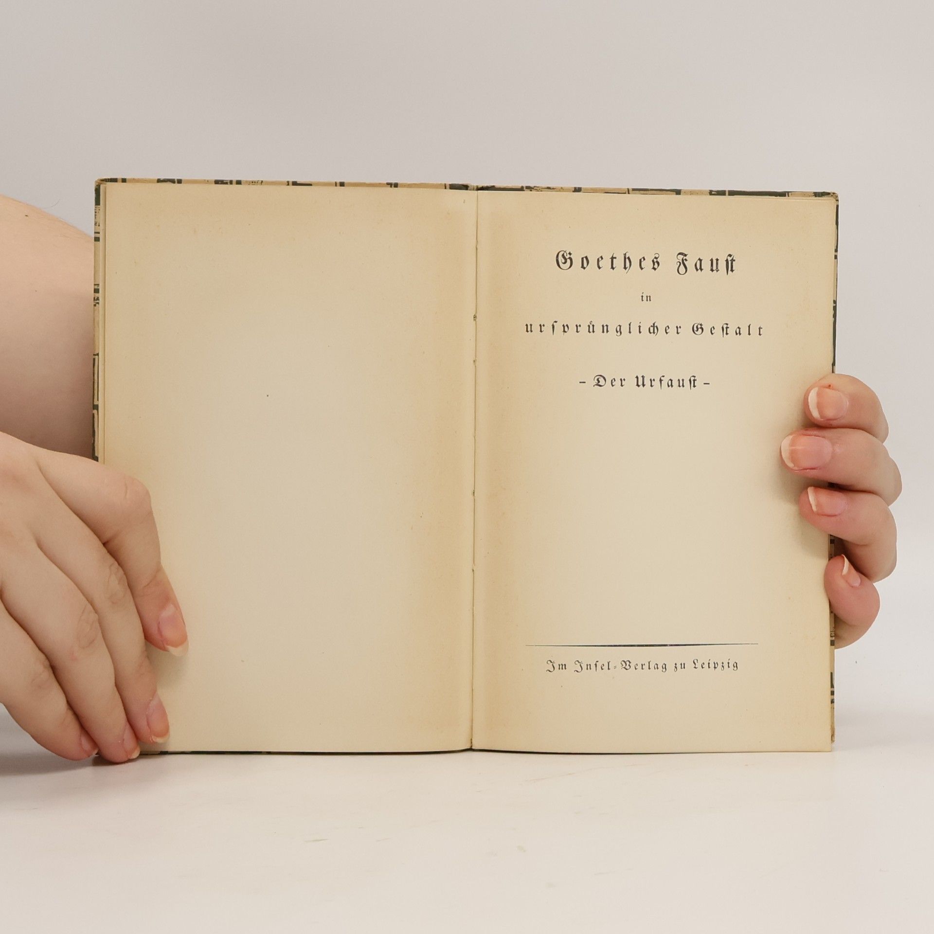 Johann Wolfgang von Goethe Goethes Faust in ursprünglicher Gestalt (Der Urfaust)