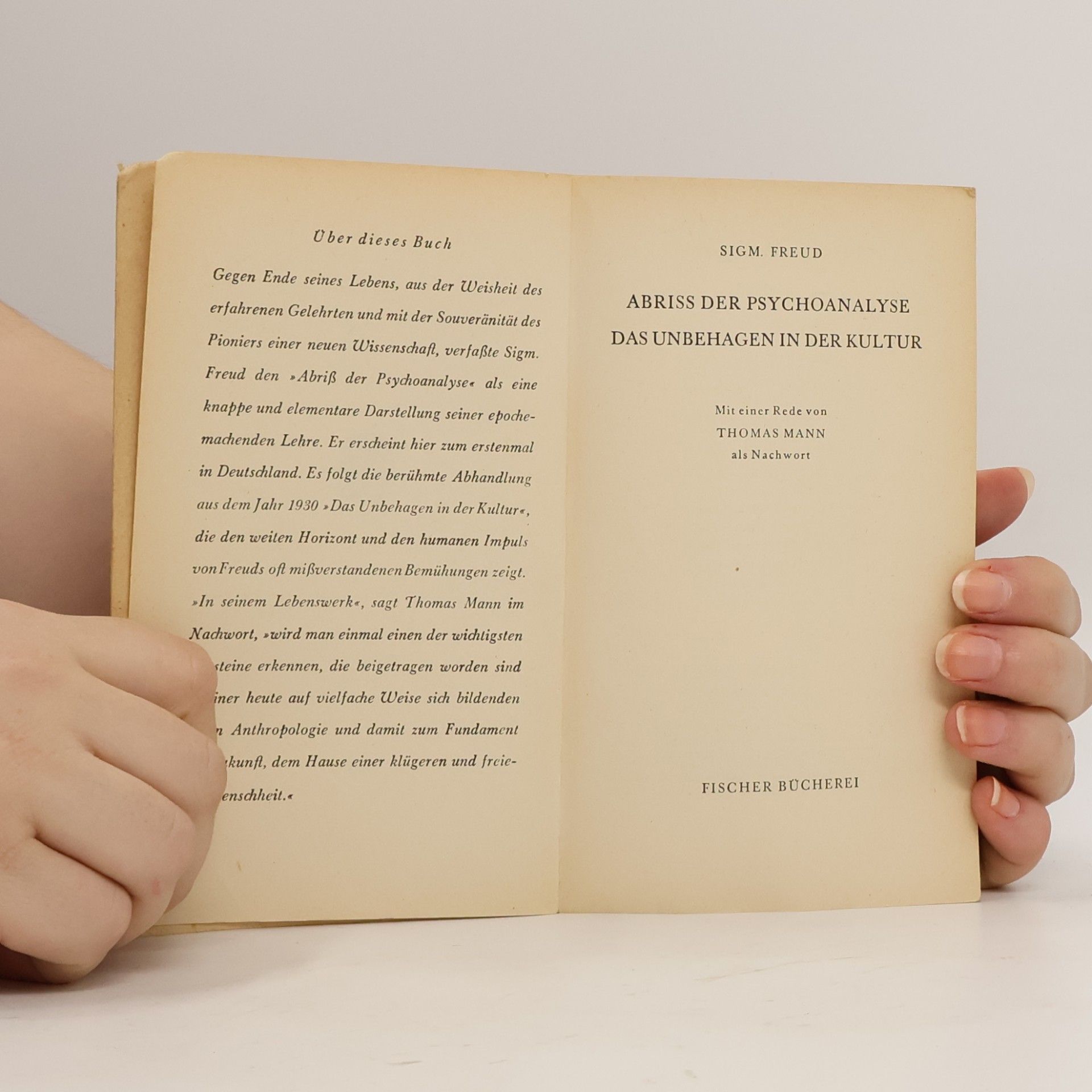Sigmund Freud Abriß der Psychoanalyse Das Unbehagen in der Kultur