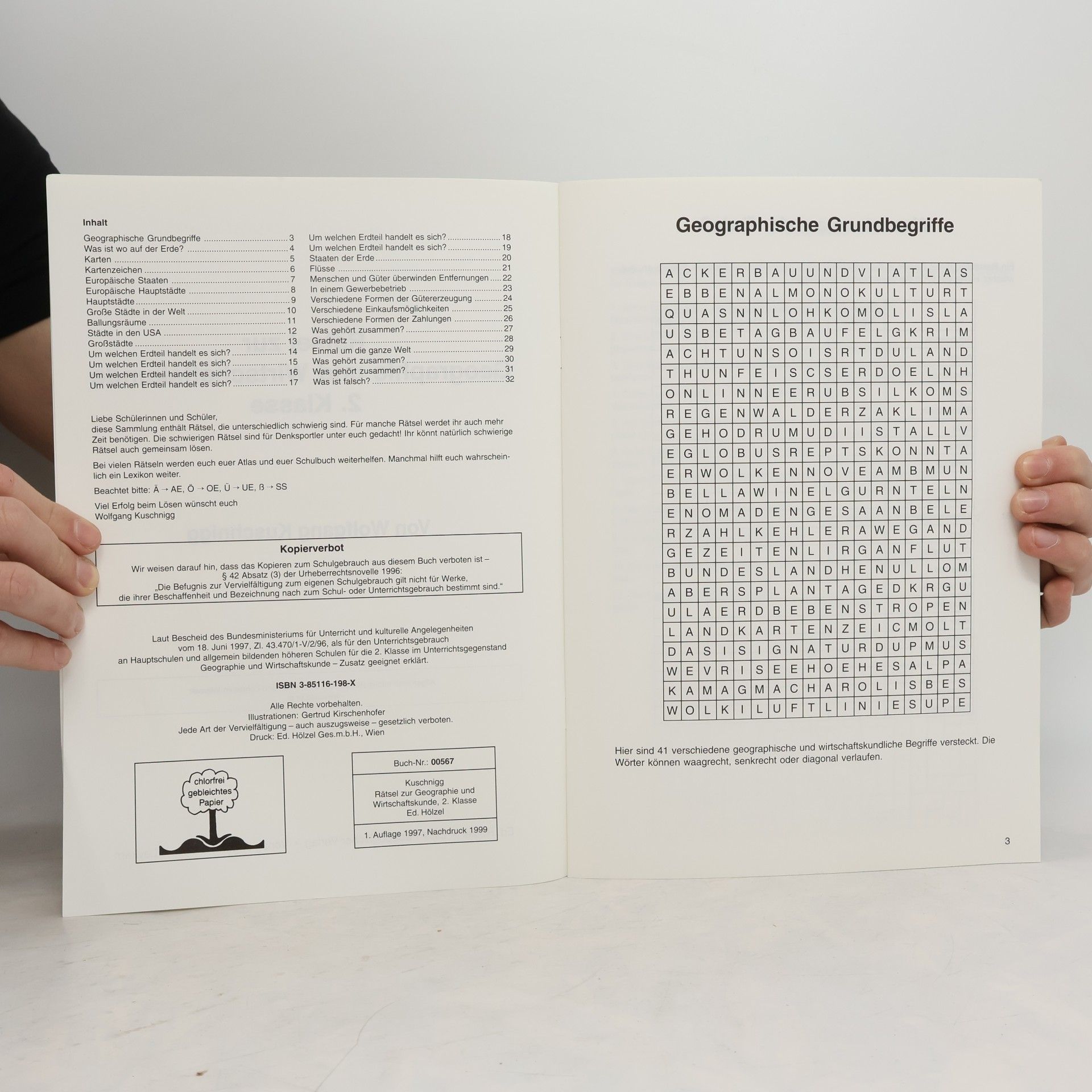 Wolfgang Kuschnigg Rätsel zur Geographie und Wirtschaftskunde 2. Klasse