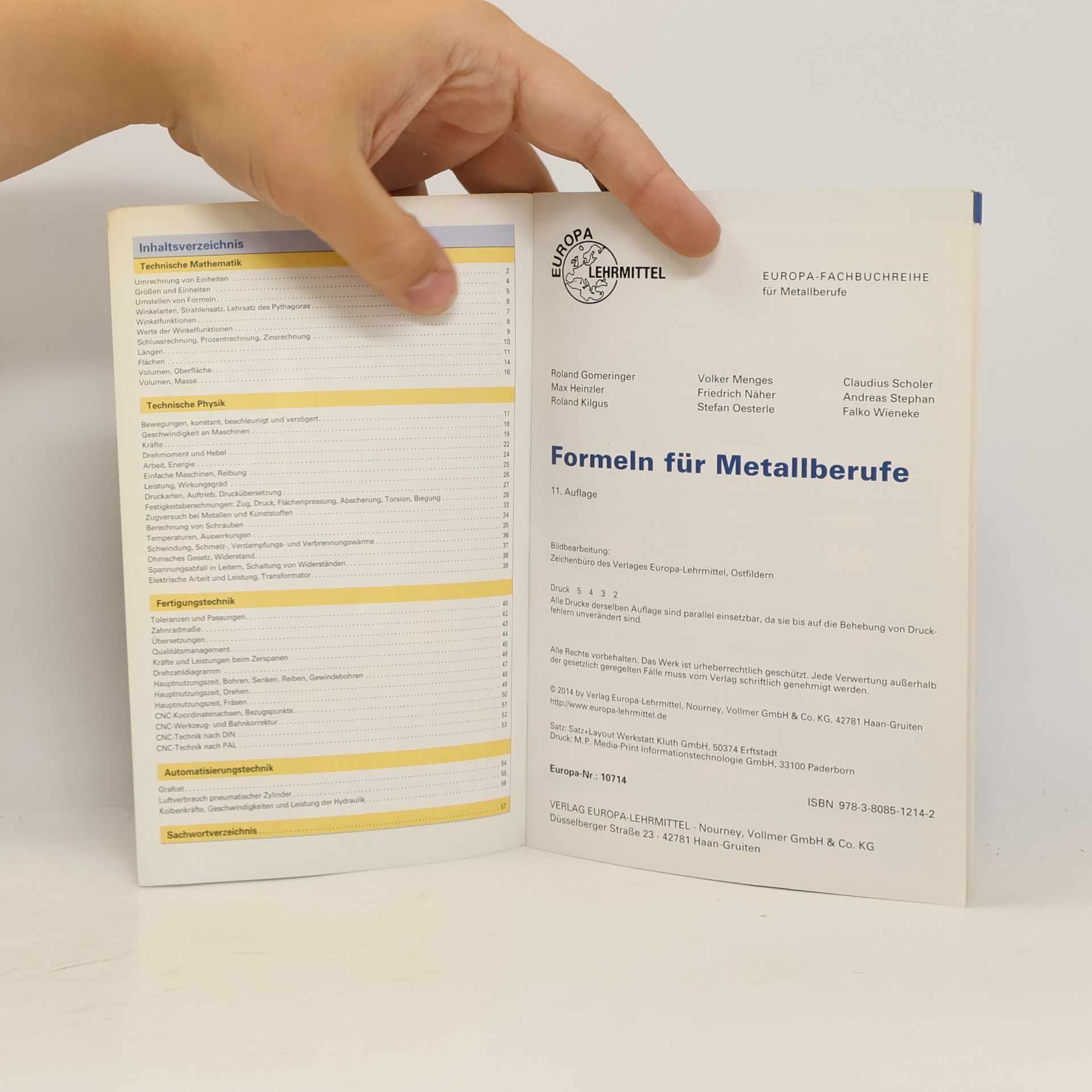 Autorenkollektiv Formeln für Metallberufe