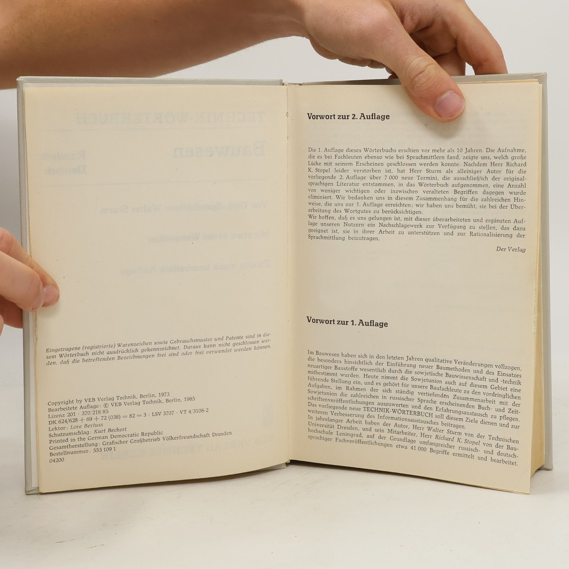 Walter Sturm TECHNIK-WÖRTERBUCH Bauwesen