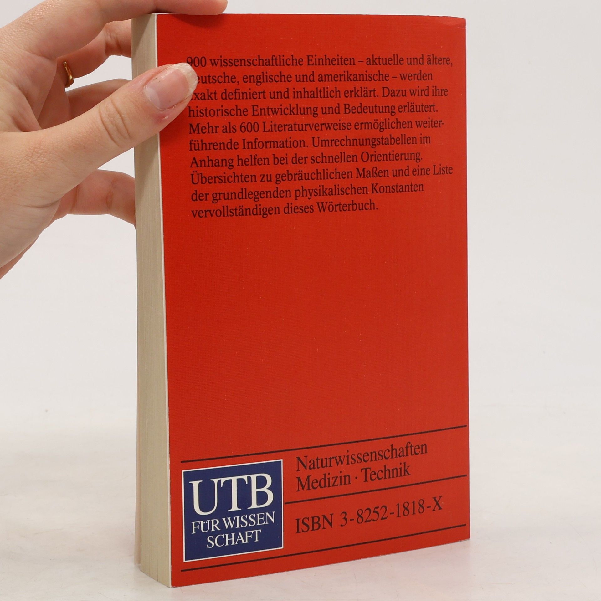 Harold G. Jerrard UTB - 1818: Wörterbuch wissenschaftlicher Einheiten