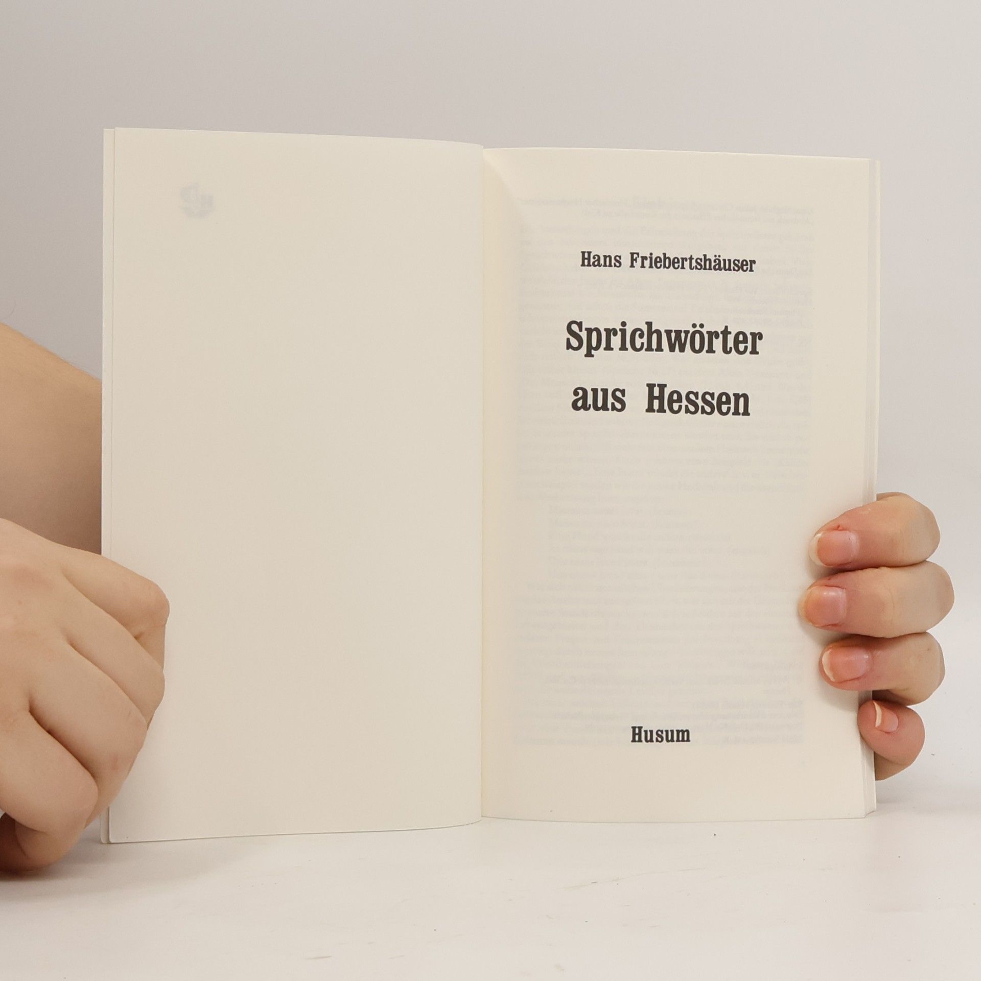 Hans Friebertshäuser Sprichwörter aus Hessen