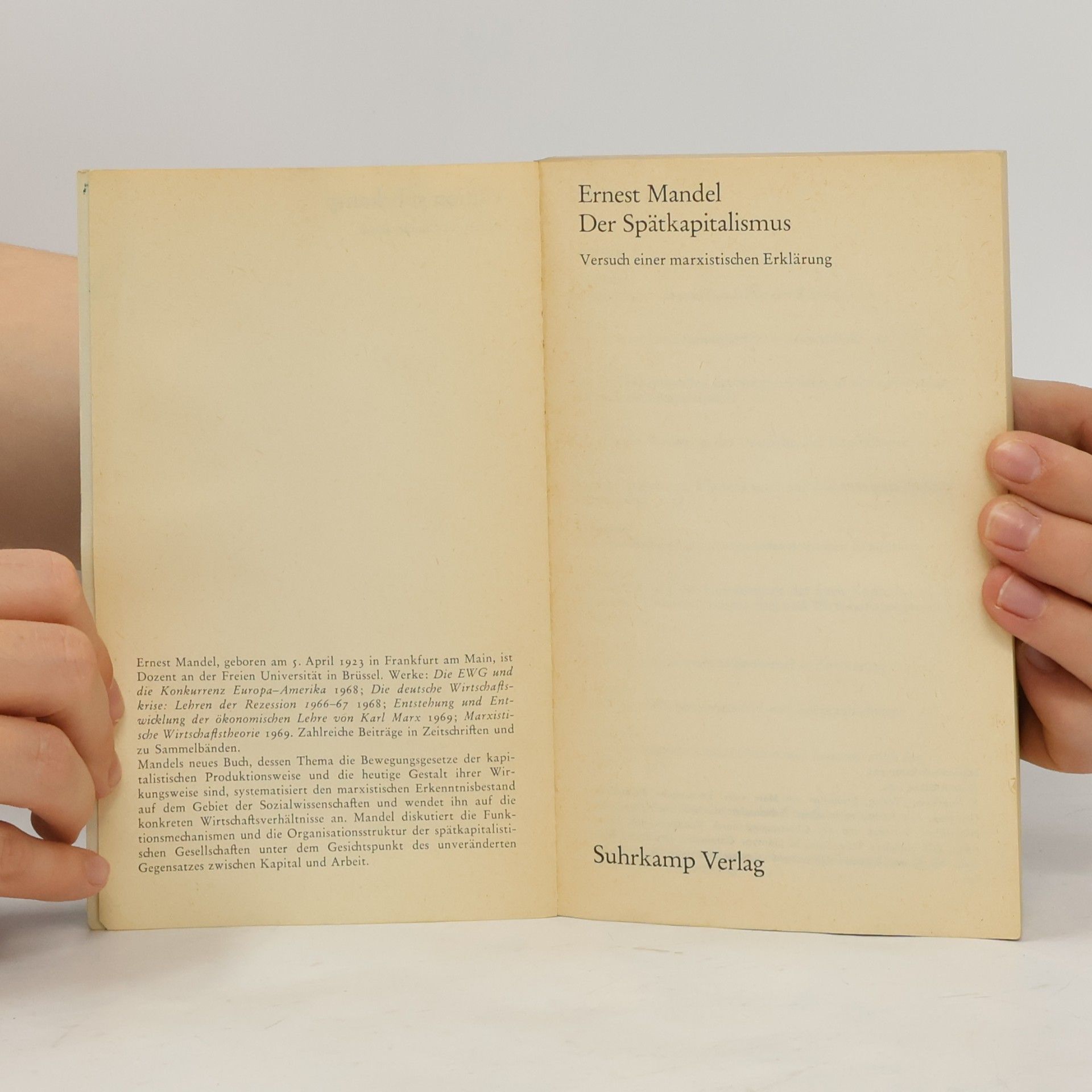 Ernest Mandel Der Spätkapitalismus