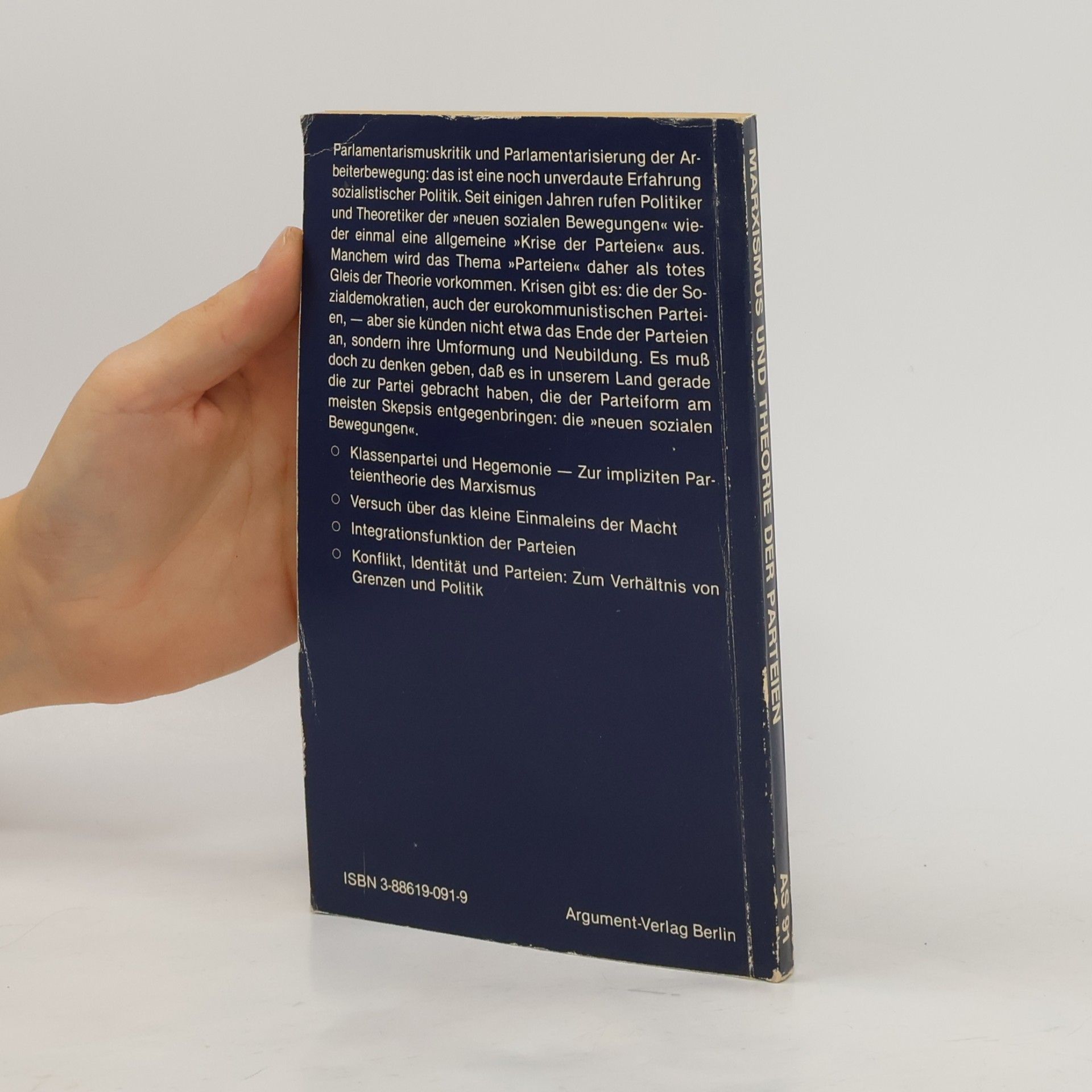 Wieland Elfferding Argument-Sonderband - 91: Marxismus und Theorie der Parteien