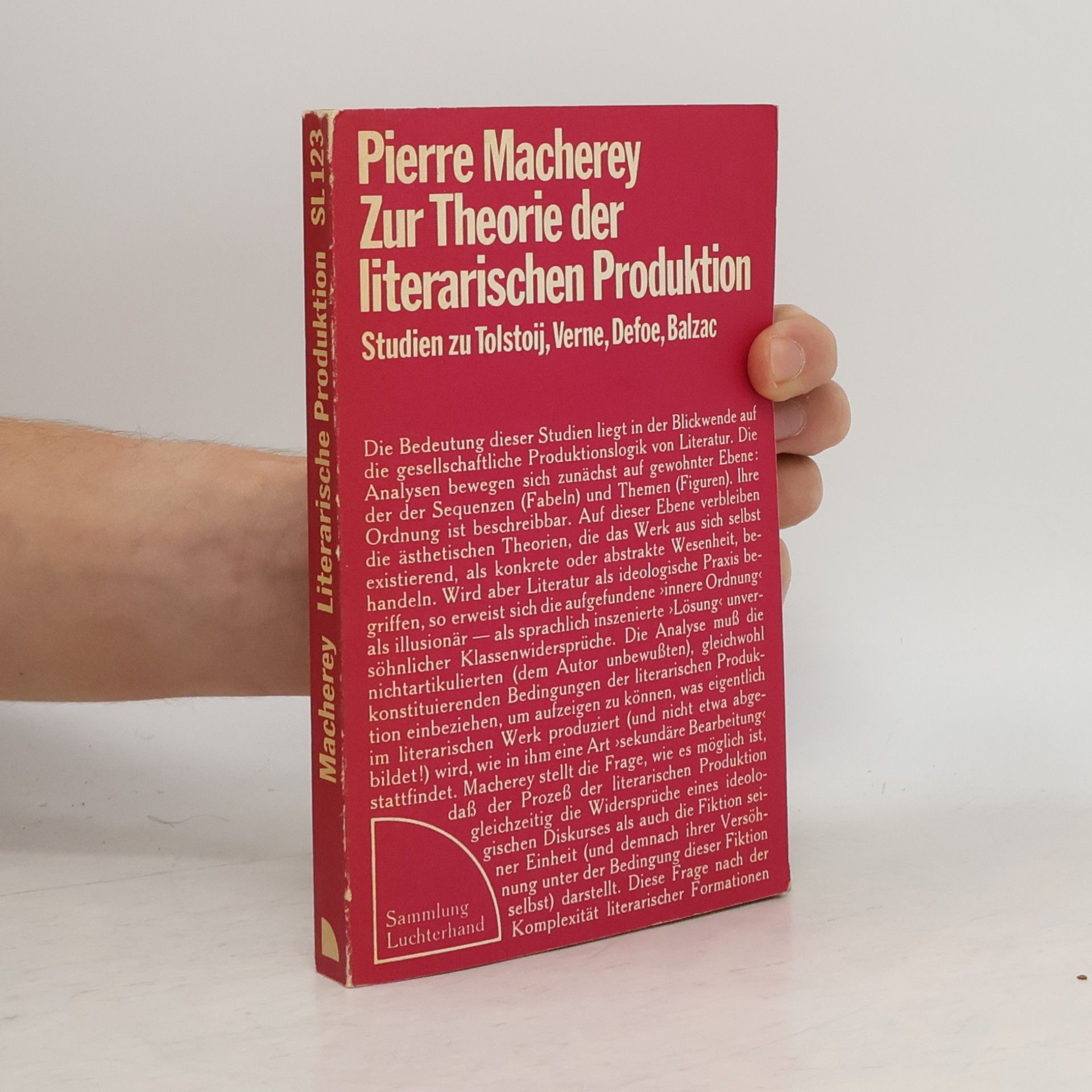 Pierre Machery Zur Theorie der literarischen Produktion