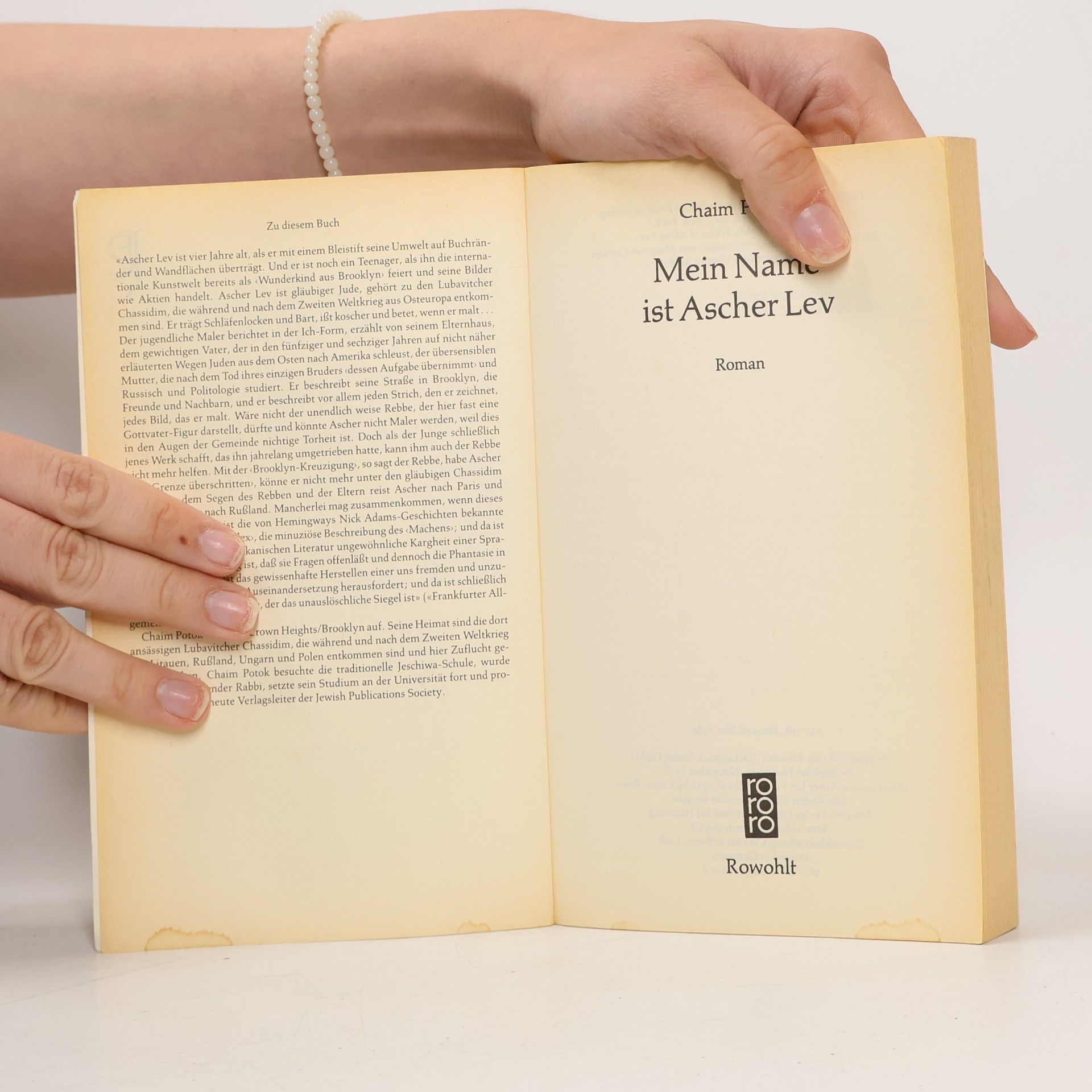 Chaim Potok Mein Name ist Ascher Lev