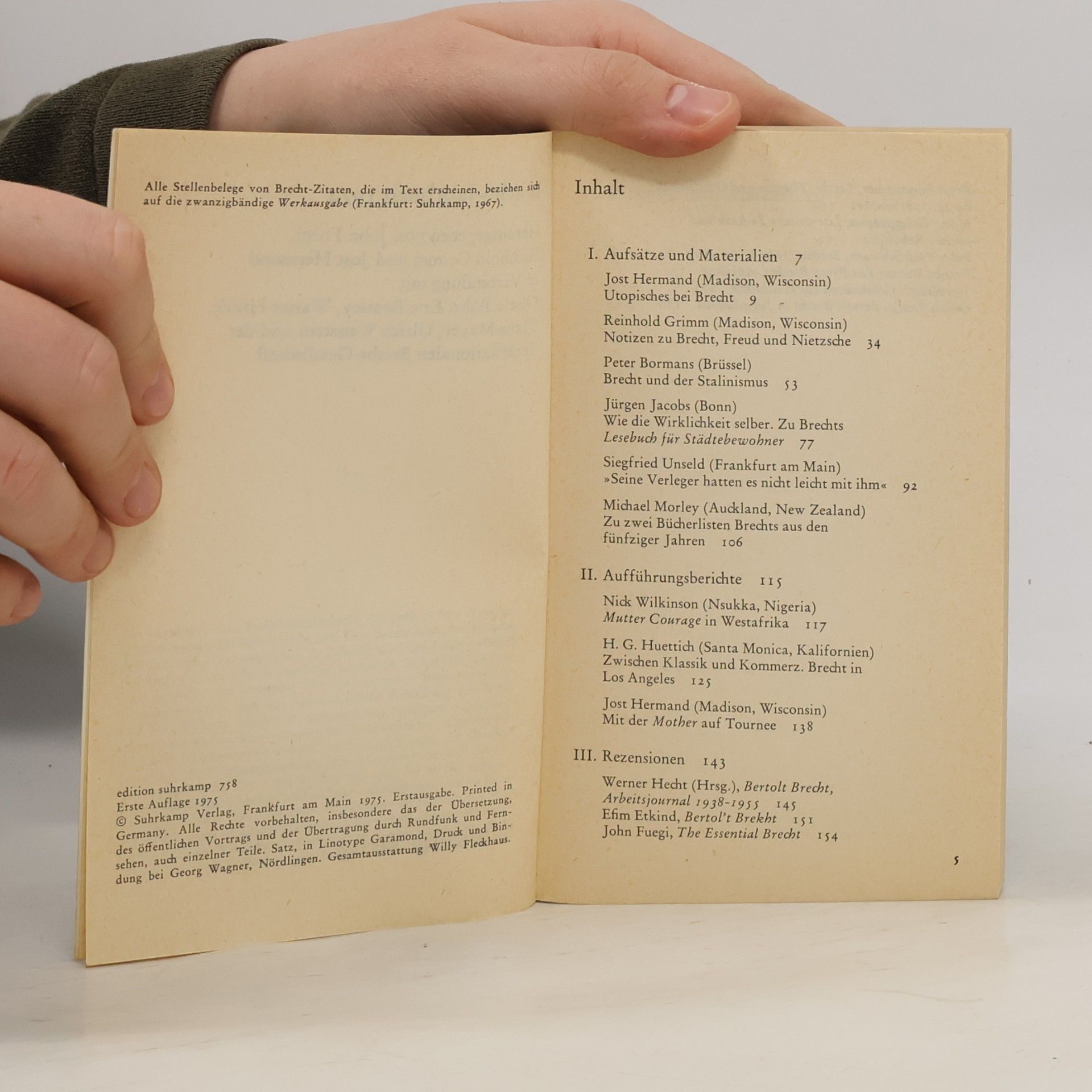 John Fuegi Brecht-Jahrbuch 1974