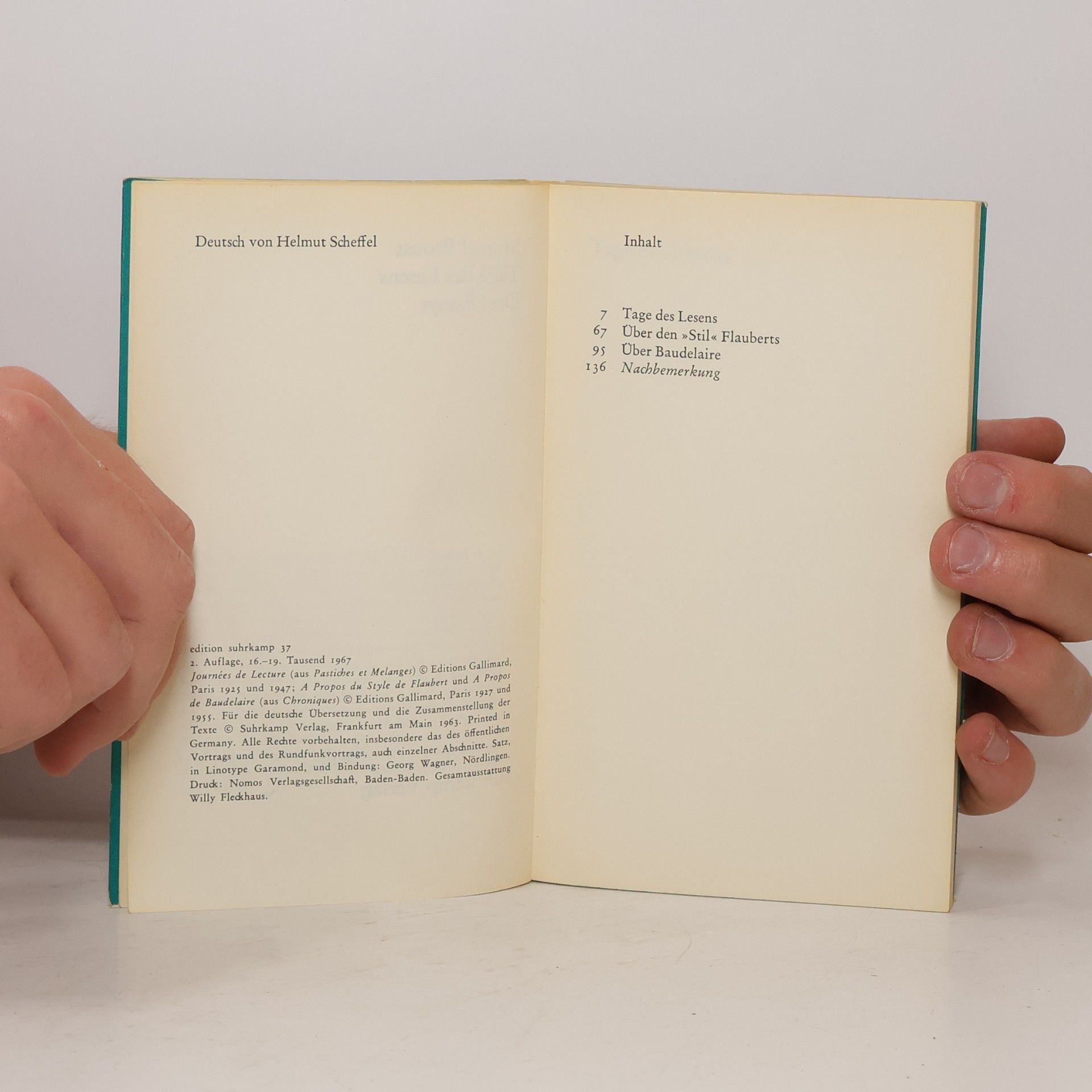 Helmut Scheffel Tage des Lesens