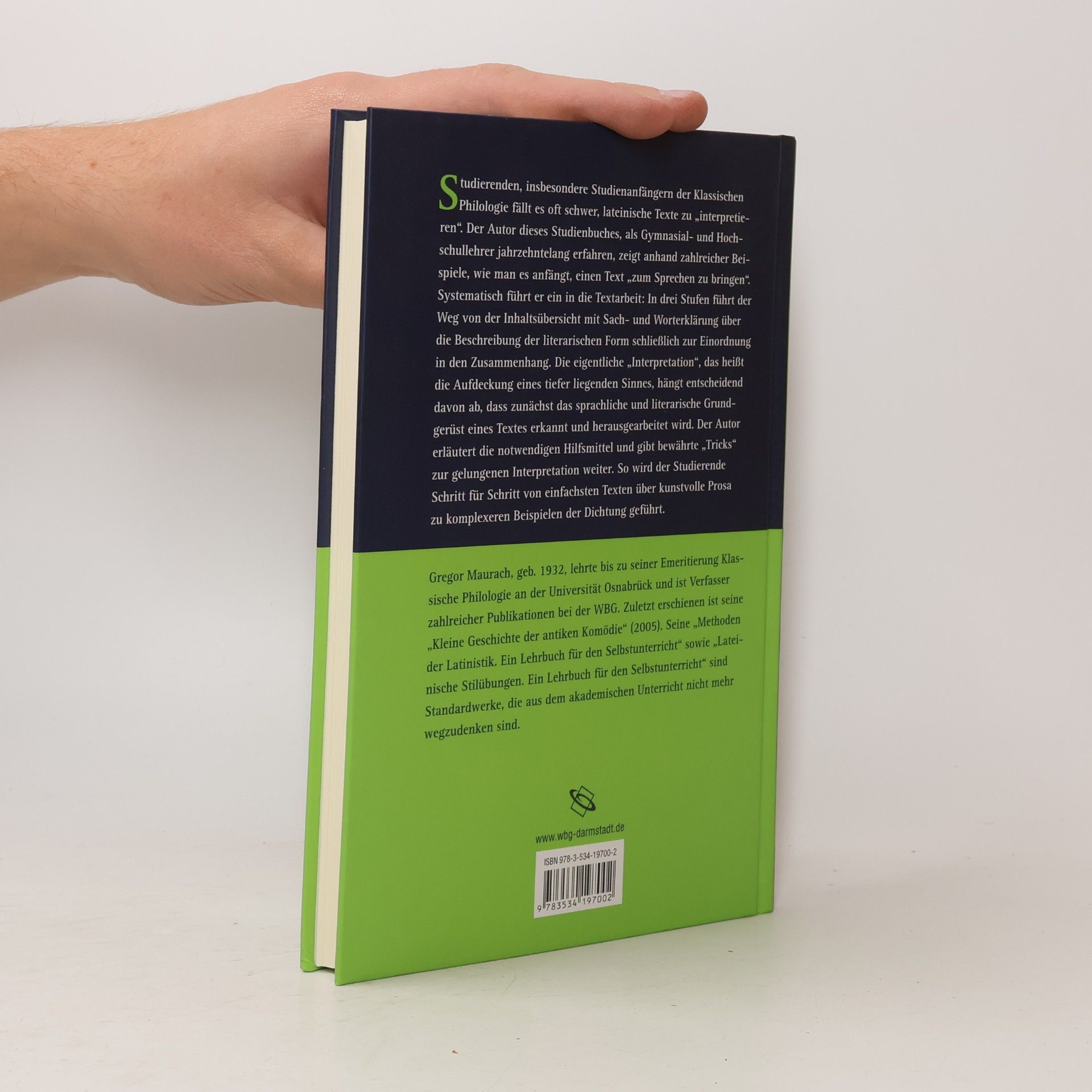 Gregor Maurach Interpretation lateinischer Texte