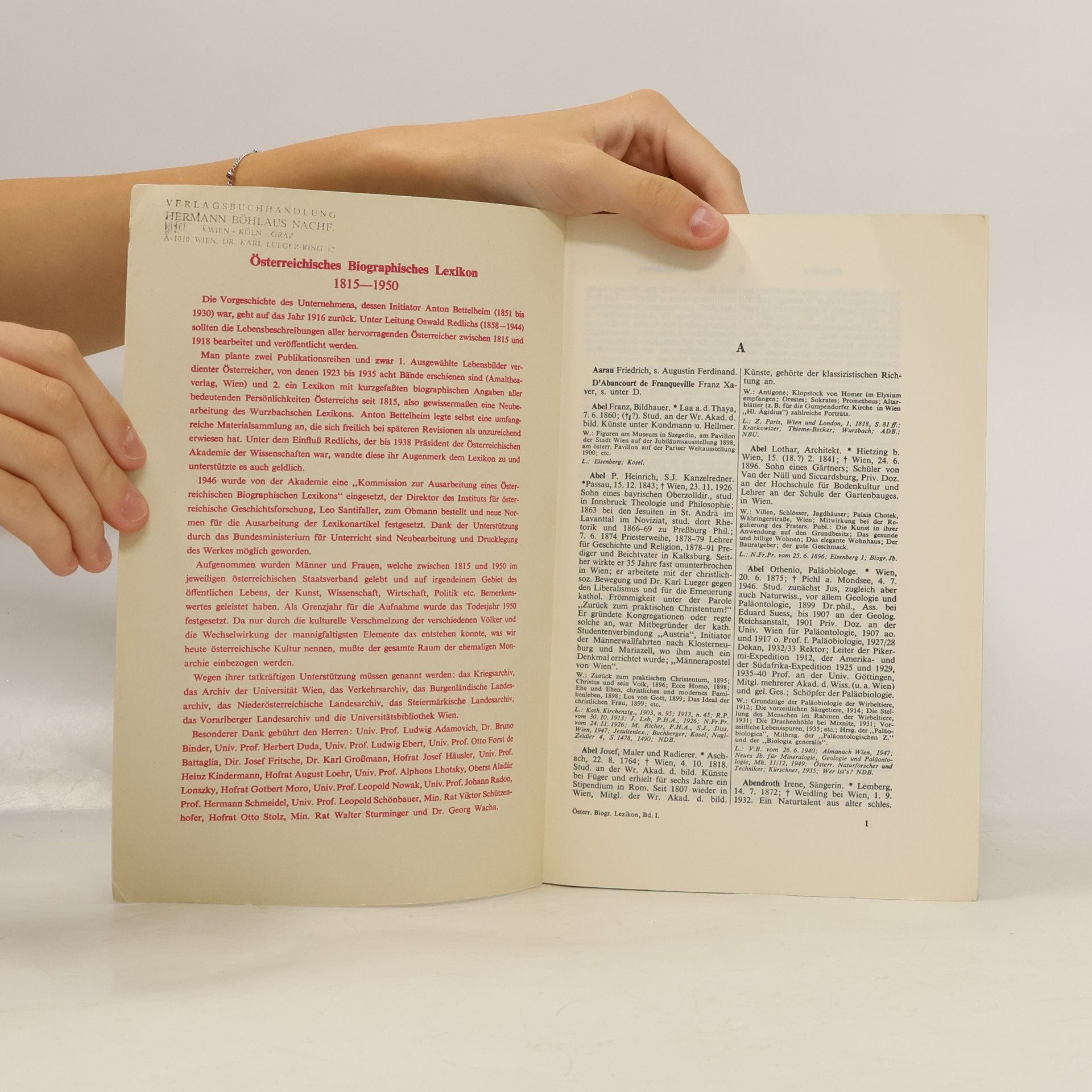 Autorenkollektiv Österreichisches Biographisches Lexikon 1.
