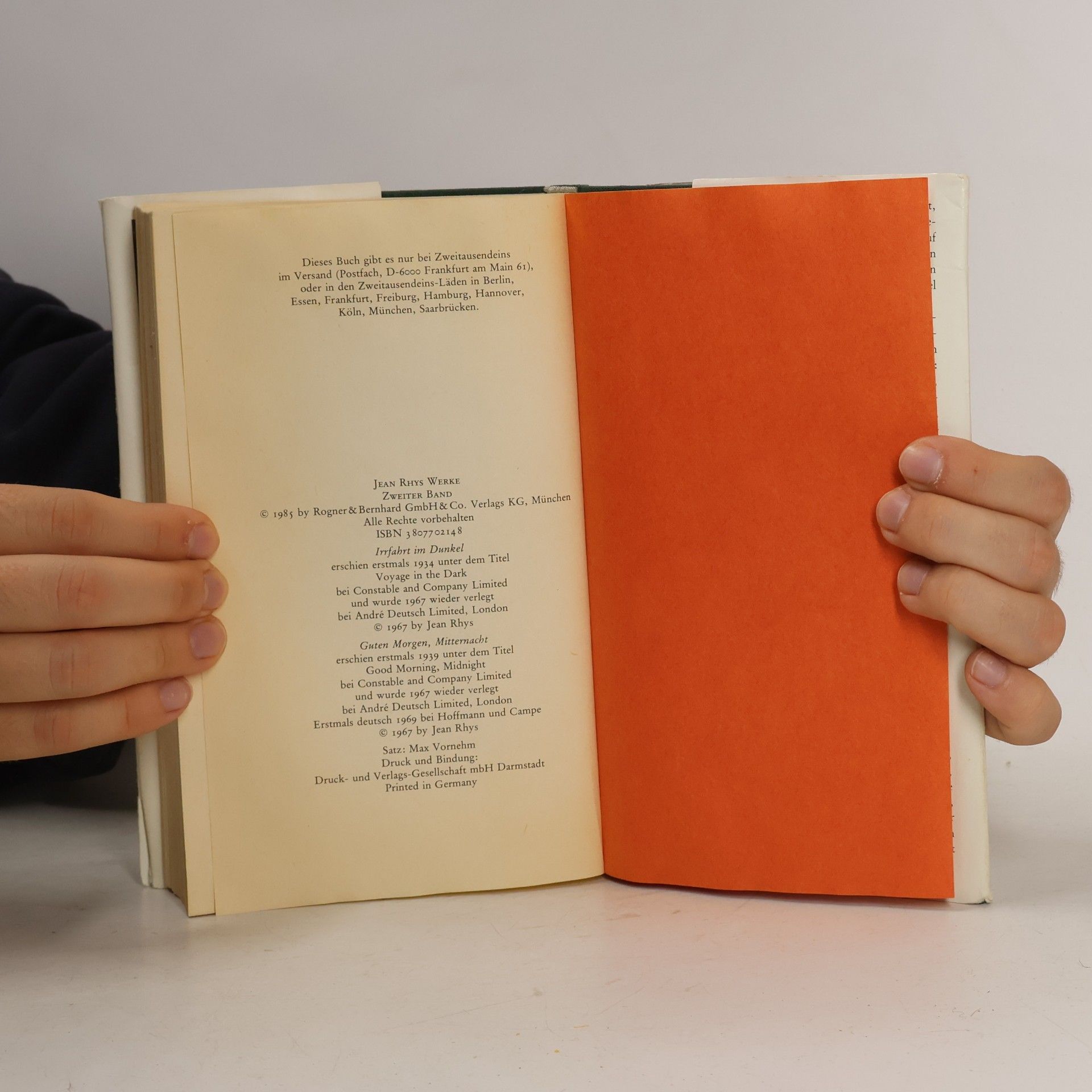 Jean Rhys Irrfahrt im Dunkel, Guten Morgen, Mitternacht
