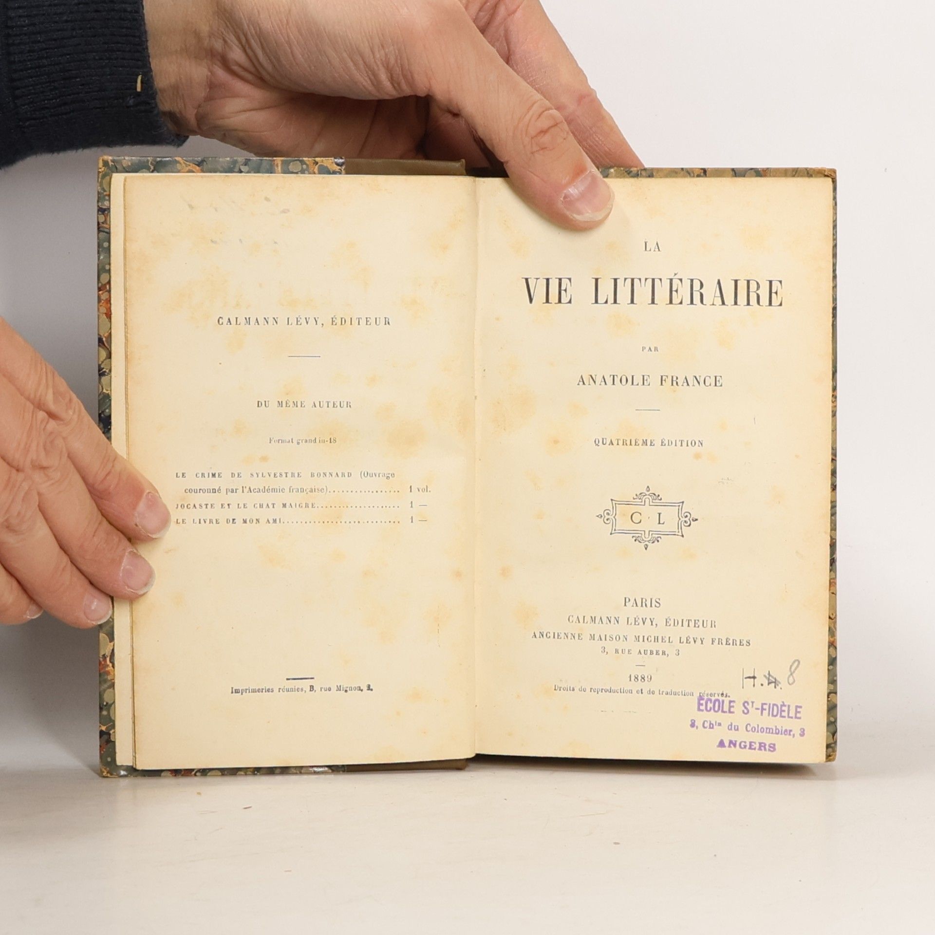 Anatole France La Vie Littéraire