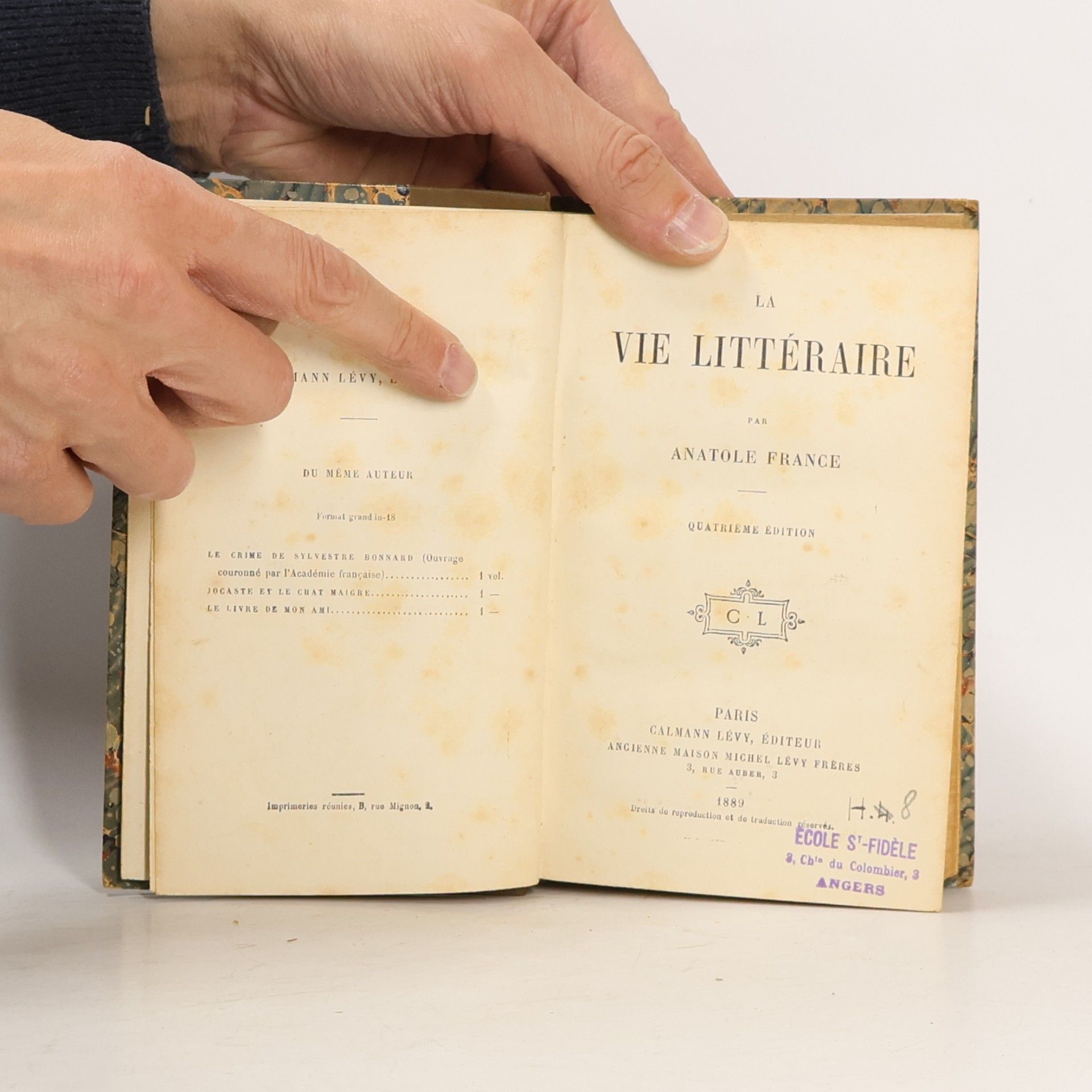 Anatole France La Vie Littéraire
